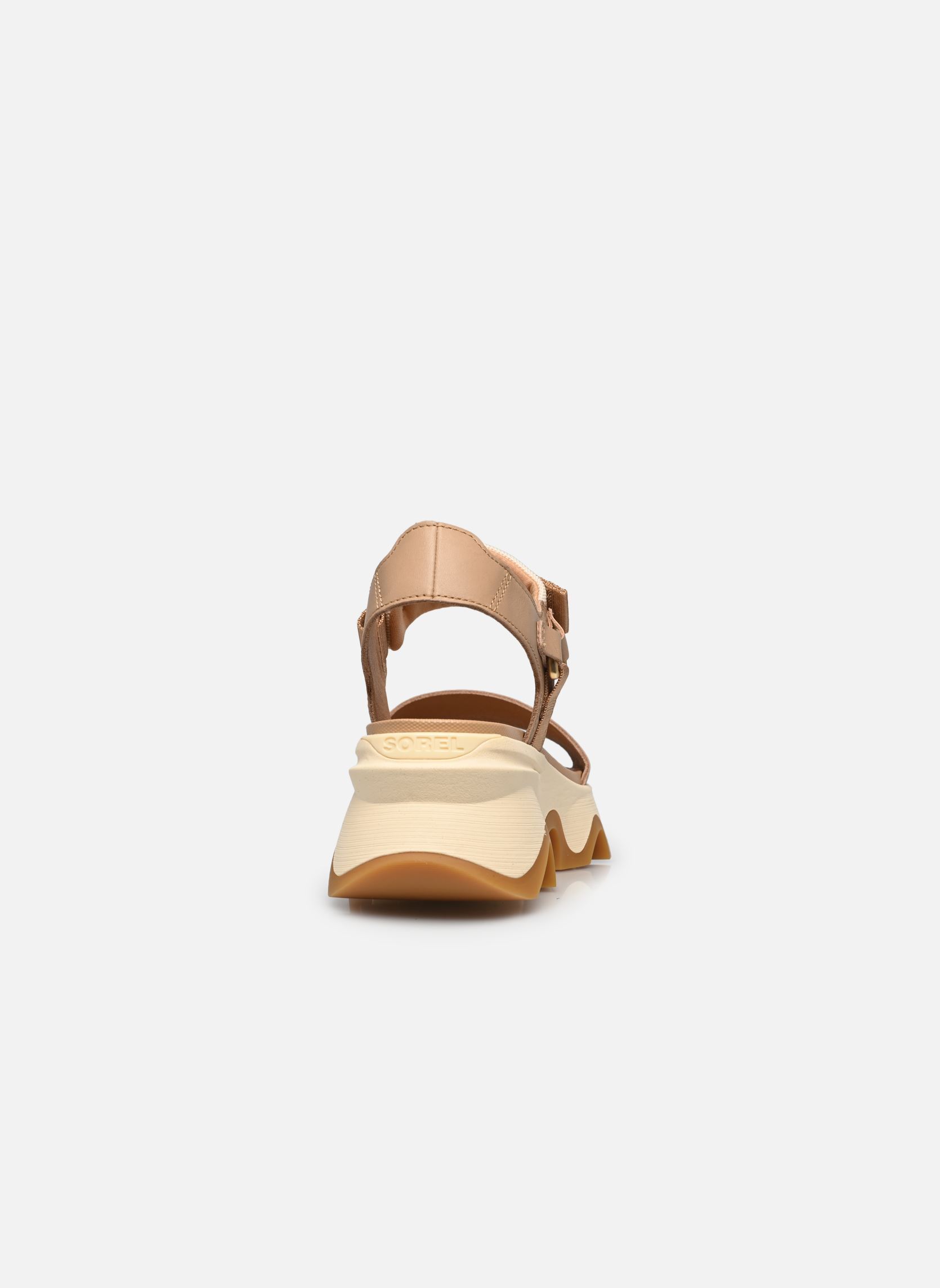 Sandalias y plataformas de cuña KINETIC IMPACT Y-STRAP HIGH SANDAL mujer beige Sorel Sandalias y plataformas de cuña KINETIC IMPACT Y-STRAP HIGH SANDAL mujer beige HONEST BEIGE, HONEY WHITE