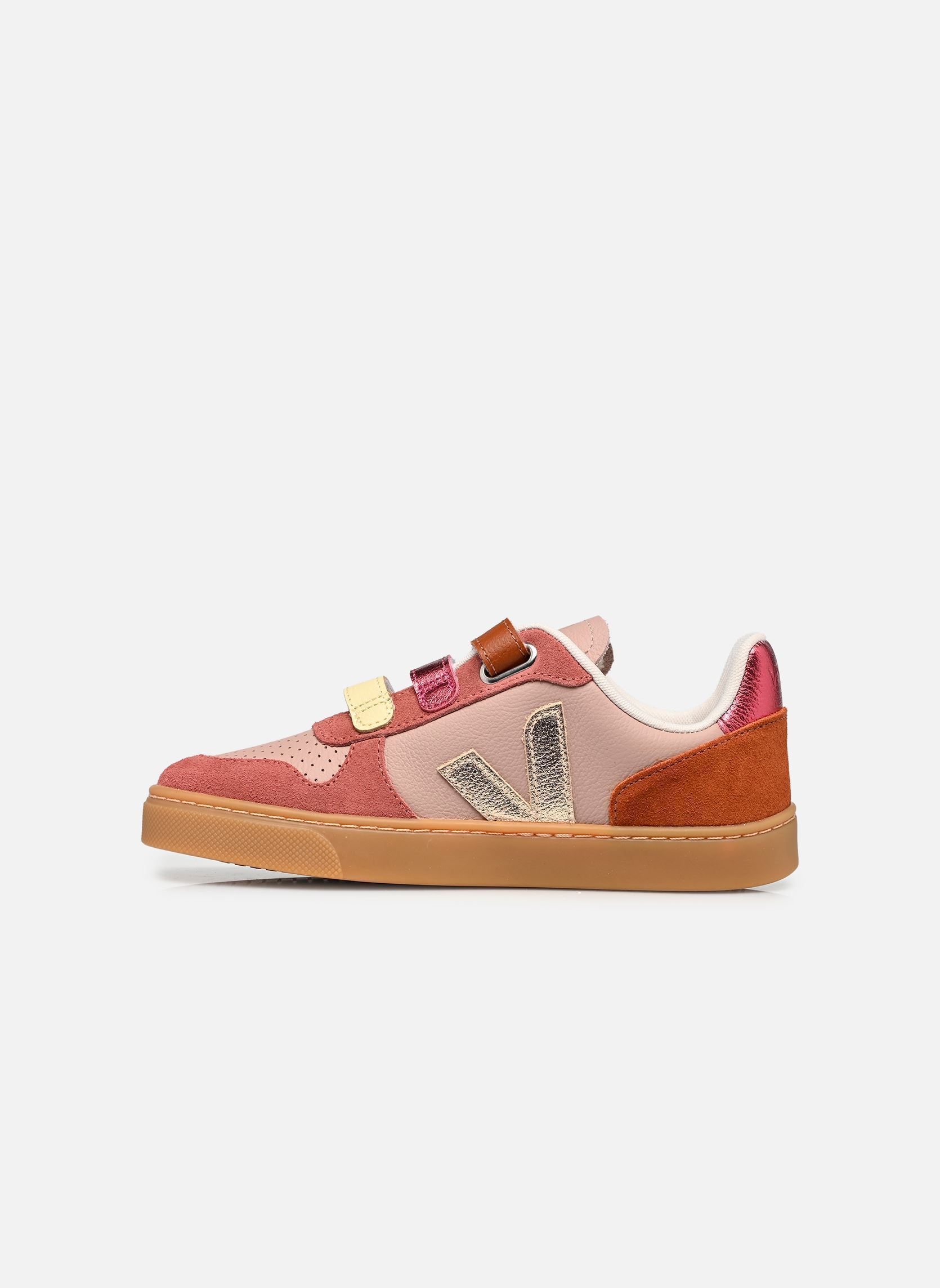 Niedrige Sneaker Small V-10 Velcro mädchen bordeaux Veja Niedrige Sneaker Small V-10 Velcro mädchen bordeaux BABE_PLATINE