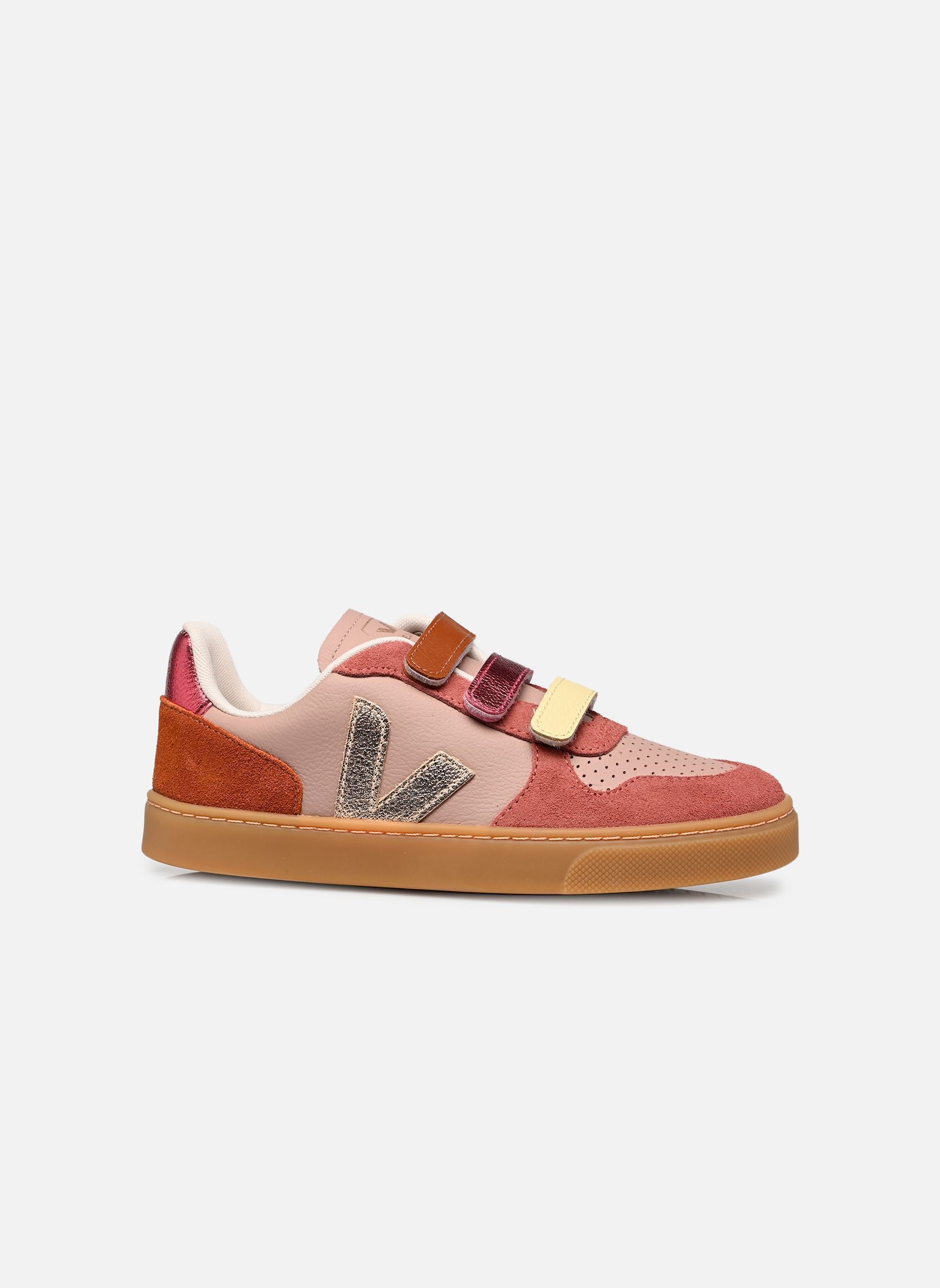 Niedrige Sneaker Small V-10 Velcro mädchen bordeaux Veja Niedrige Sneaker Small V-10 Velcro mädchen bordeaux BABE_PLATINE