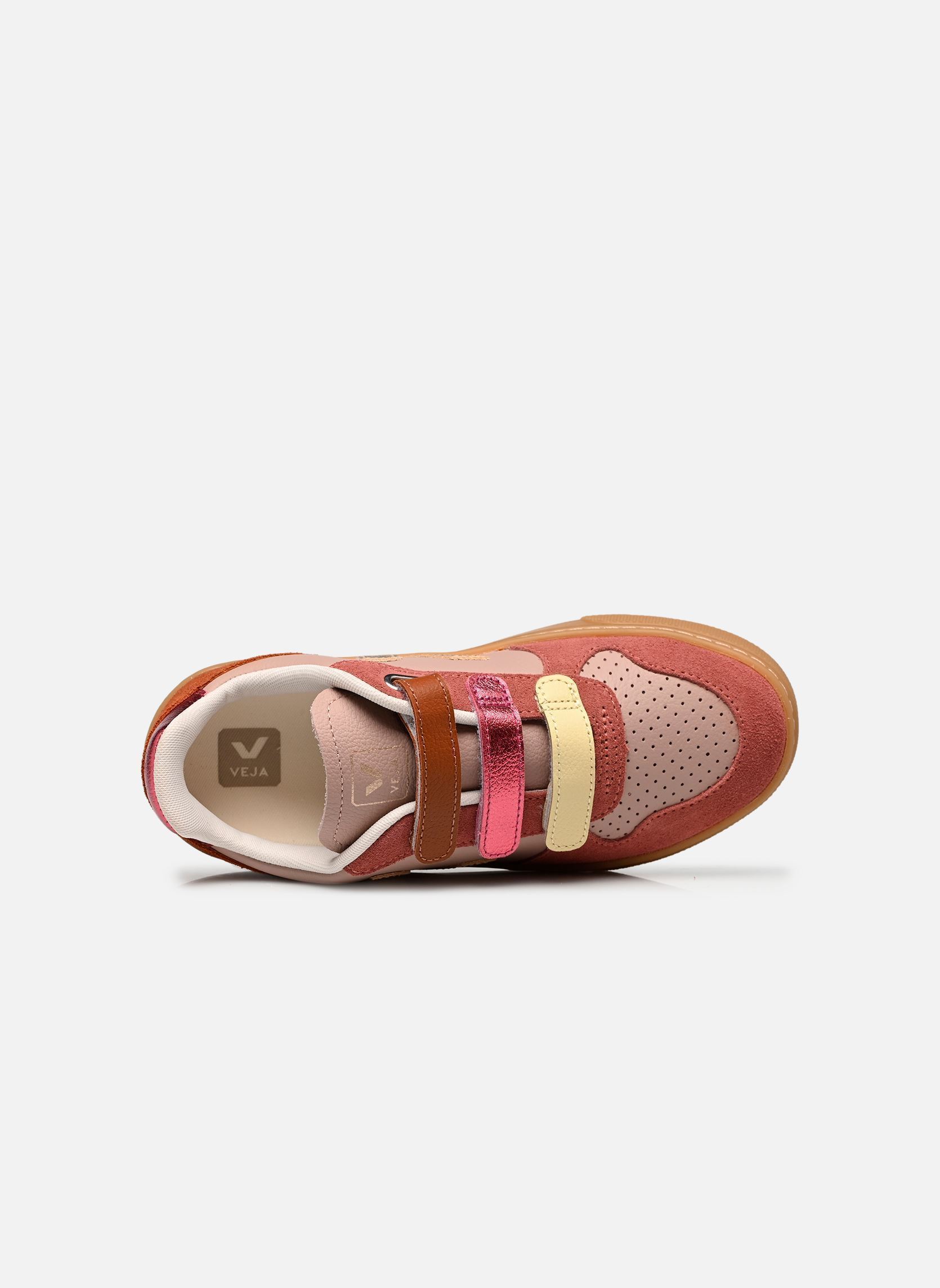 Niedrige Sneaker Small V-10 Velcro mädchen bordeaux Veja Niedrige Sneaker Small V-10 Velcro mädchen bordeaux BABE_PLATINE