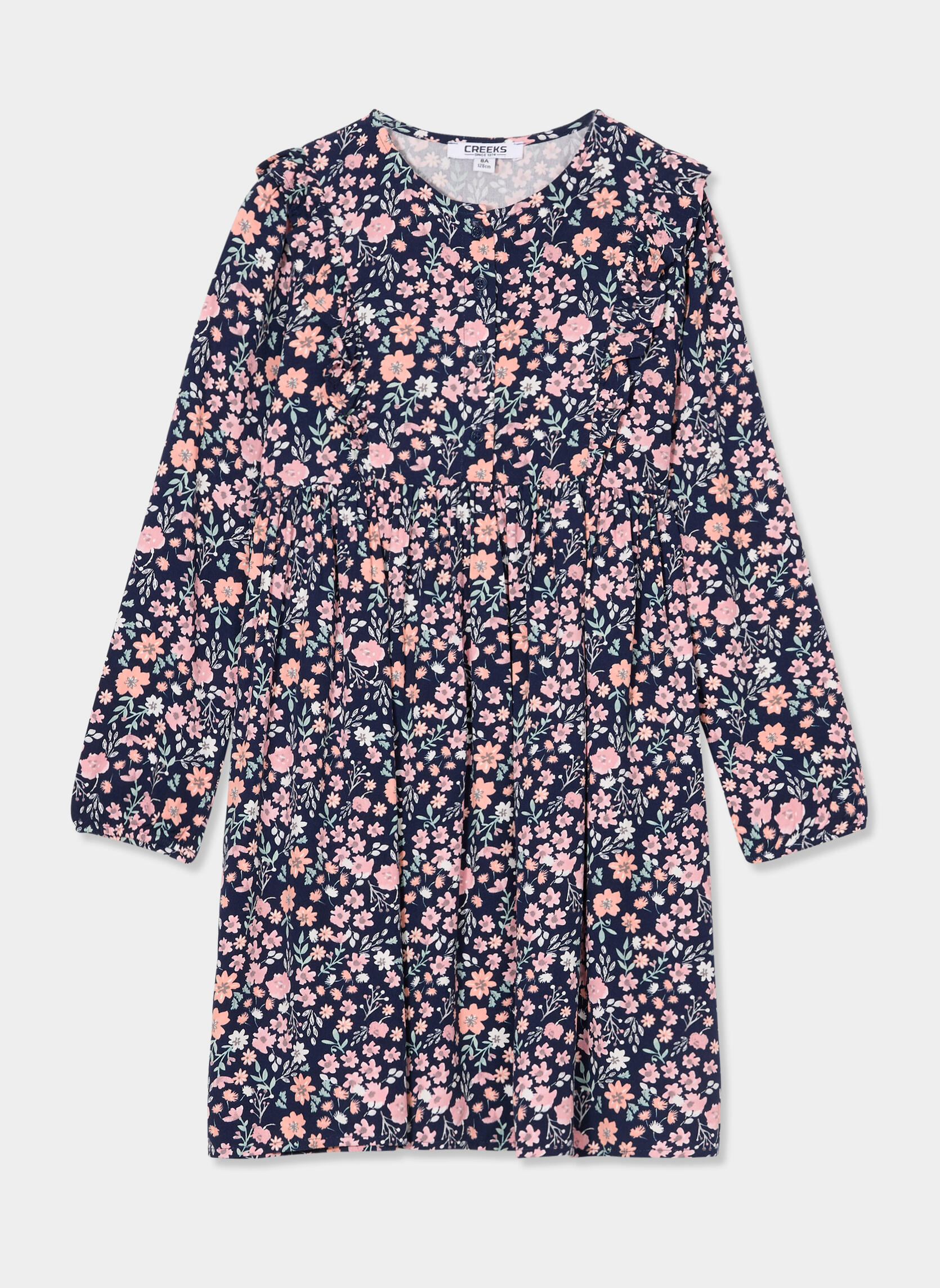 Robe Fille Mini Boden Bleu Imprimé Hirondelle - 7 Ans - Occasion