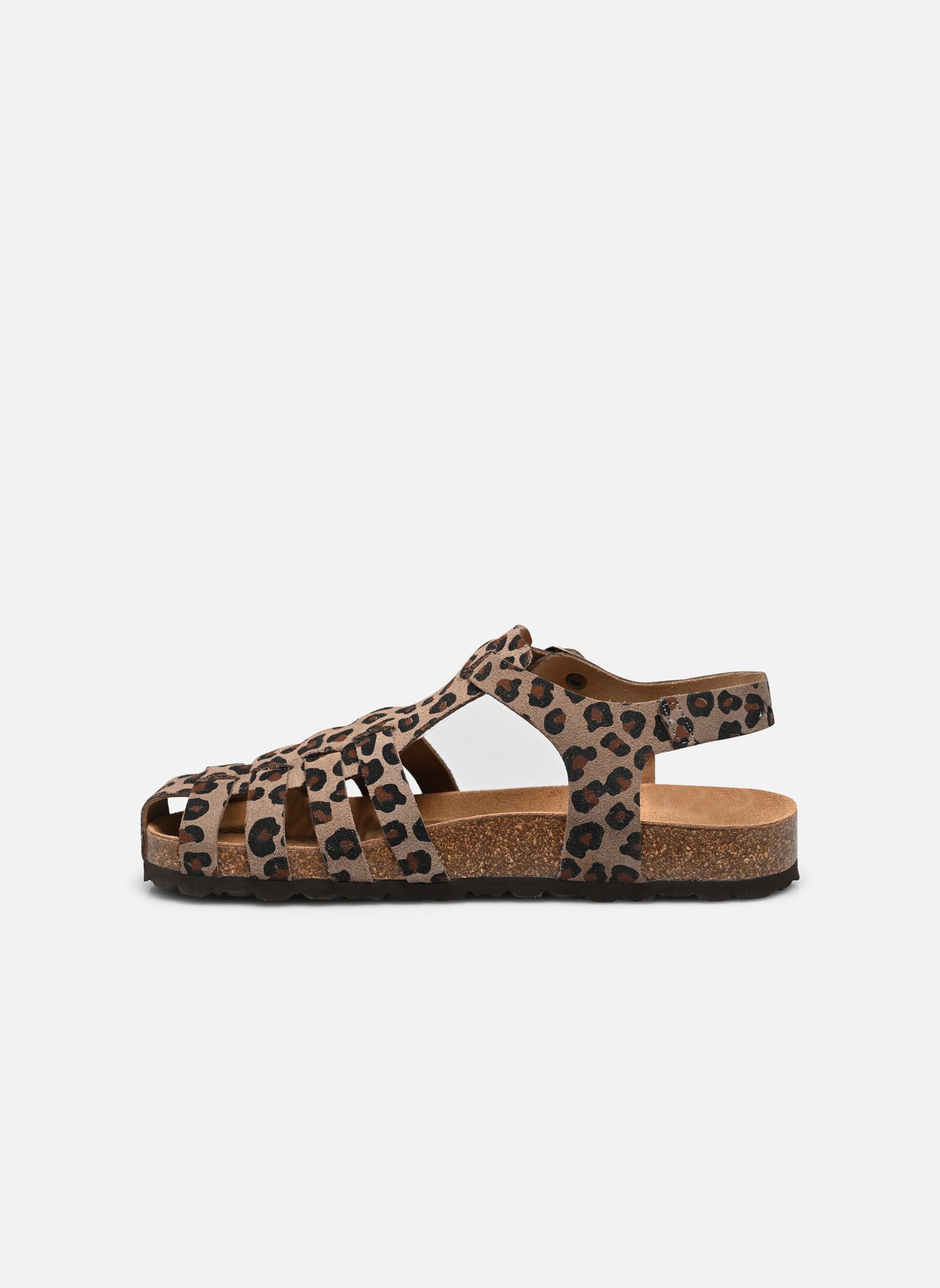 Sandales plates GAIA femme marron Nazarée Footcare Sandales plates GAIA femme marron LÉOPARD CLAIR