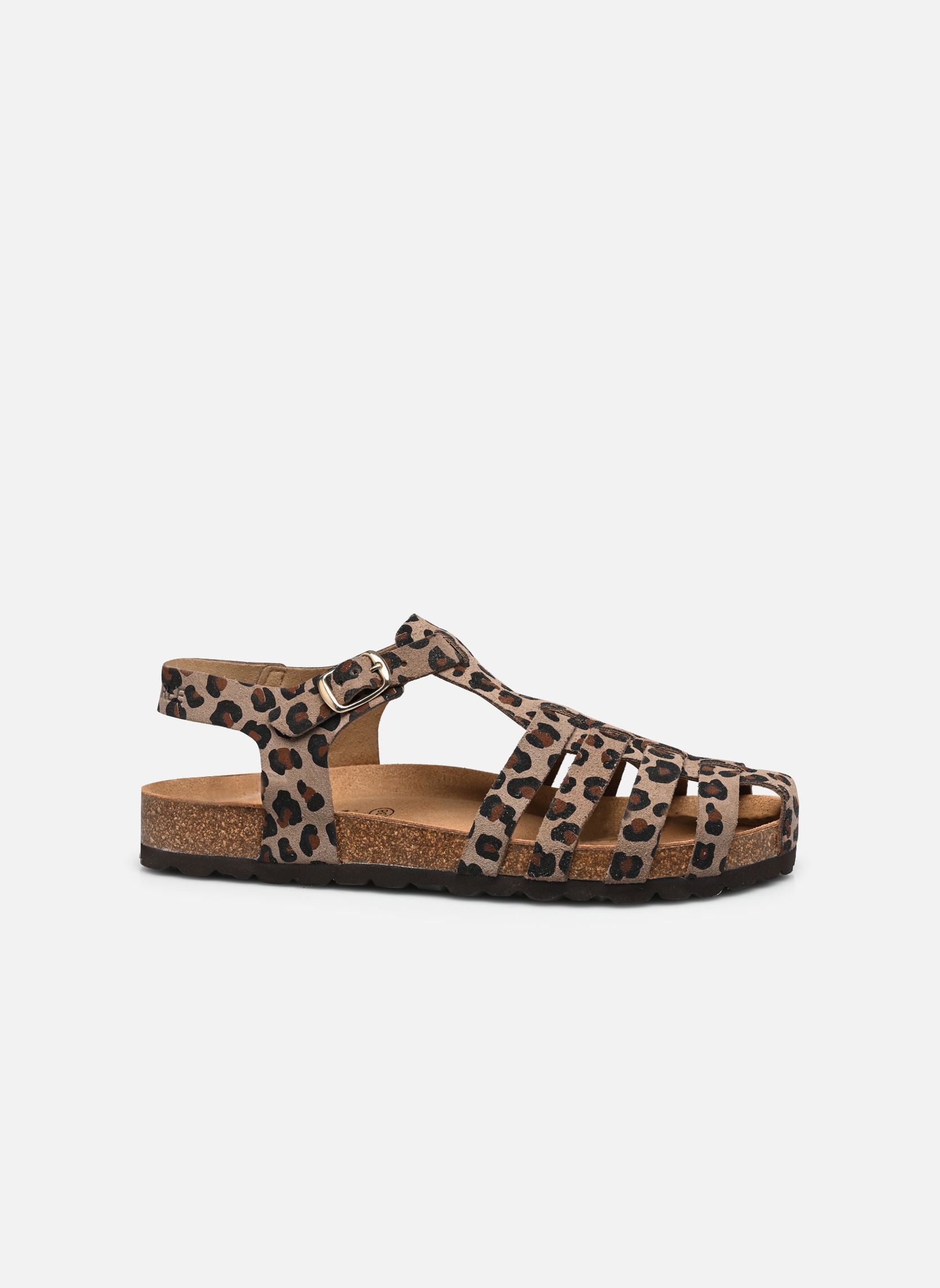 Sandales plates GAIA femme marron Nazarée Footcare Sandales plates GAIA femme marron LÉOPARD CLAIR