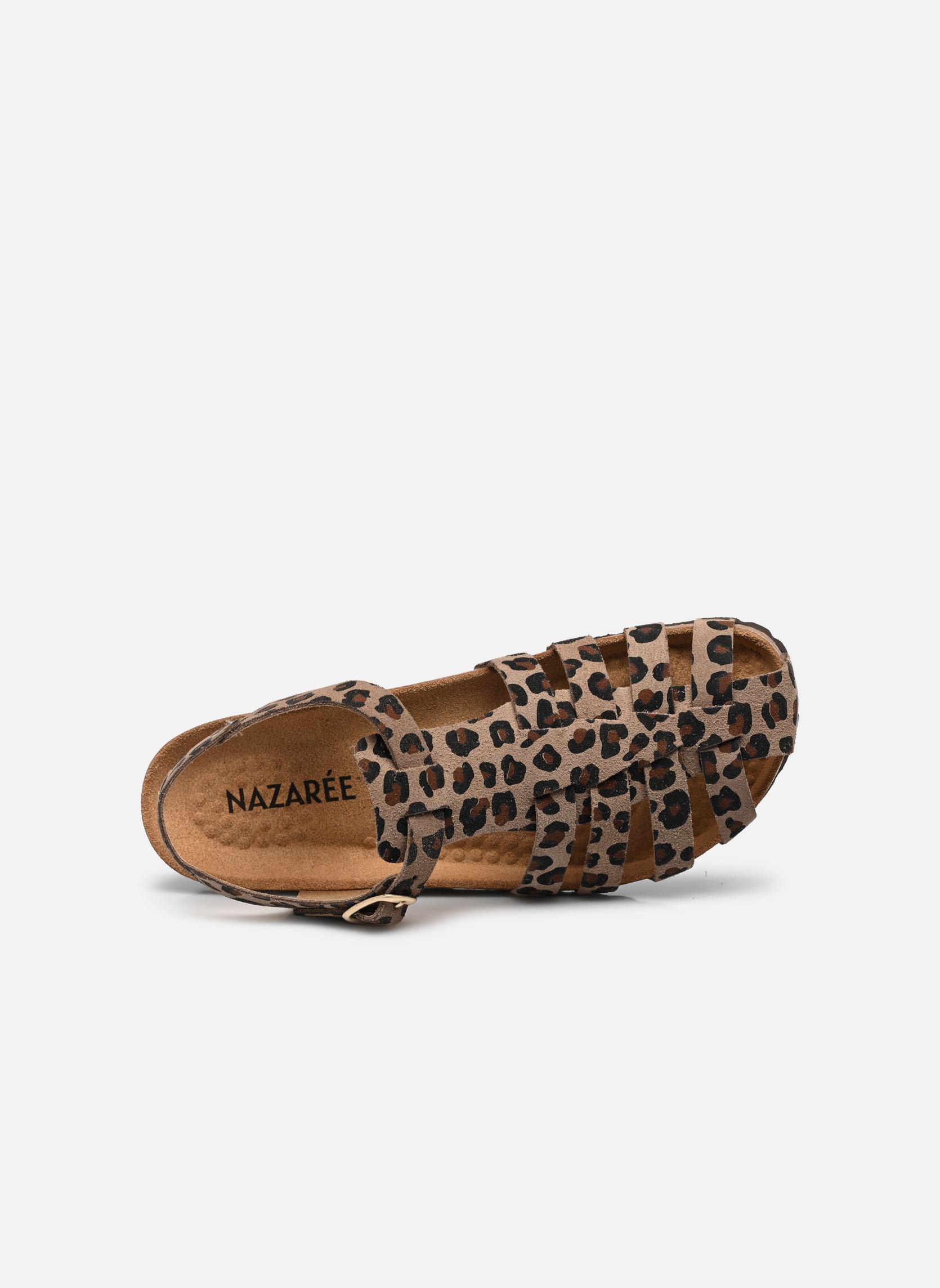 Sandales plates GAIA femme marron Nazarée Footcare Sandales plates GAIA femme marron LÉOPARD CLAIR