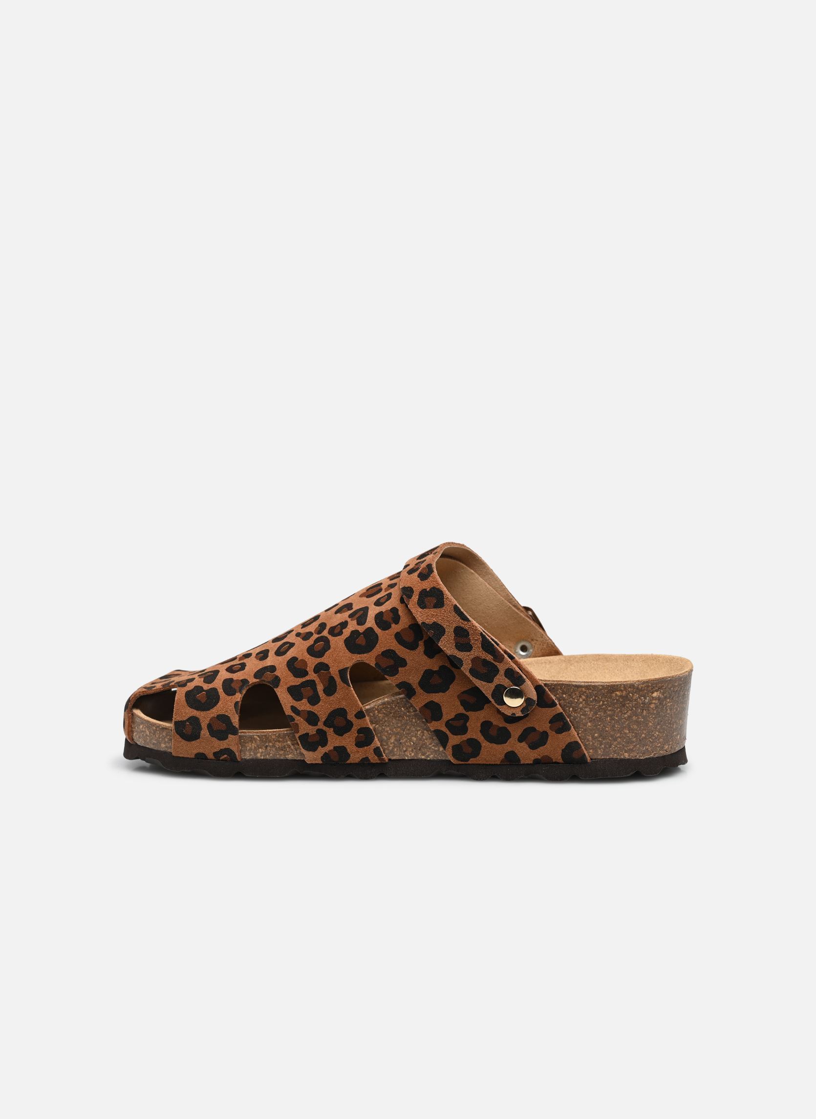 Zuecos y mules SUSANA mujer marrón Nazarée Footcare Zuecos y mules SUSANA mujer marrón LÉOPARD FONCÉ