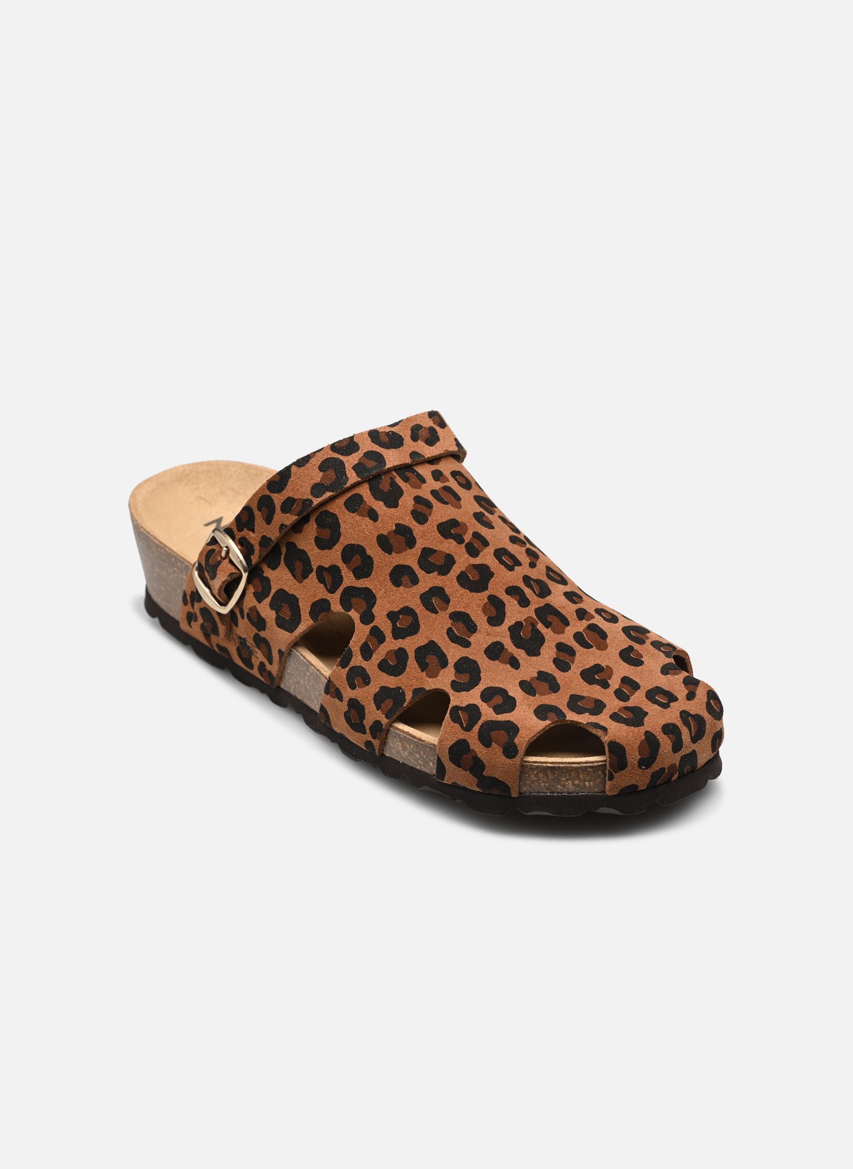 Zuecos y mules SUSANA mujer marrón Nazarée Footcare Zuecos y mules SUSANA mujer marrón LÉOPARD FONCÉ