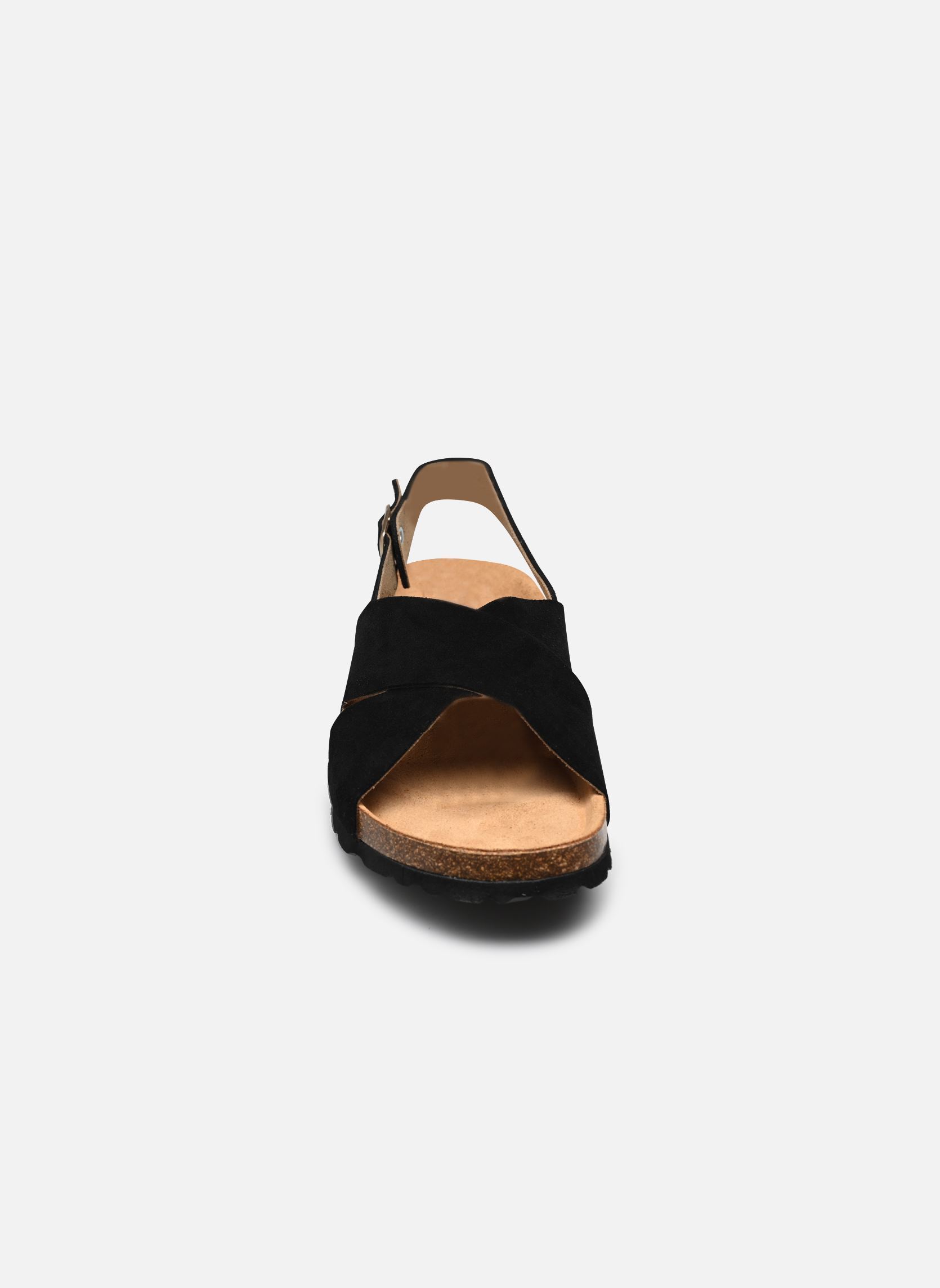 Platte sandalen EVORA dames zwart Nazarée Footcare Platte sandalen EVORA dames zwart NOIR