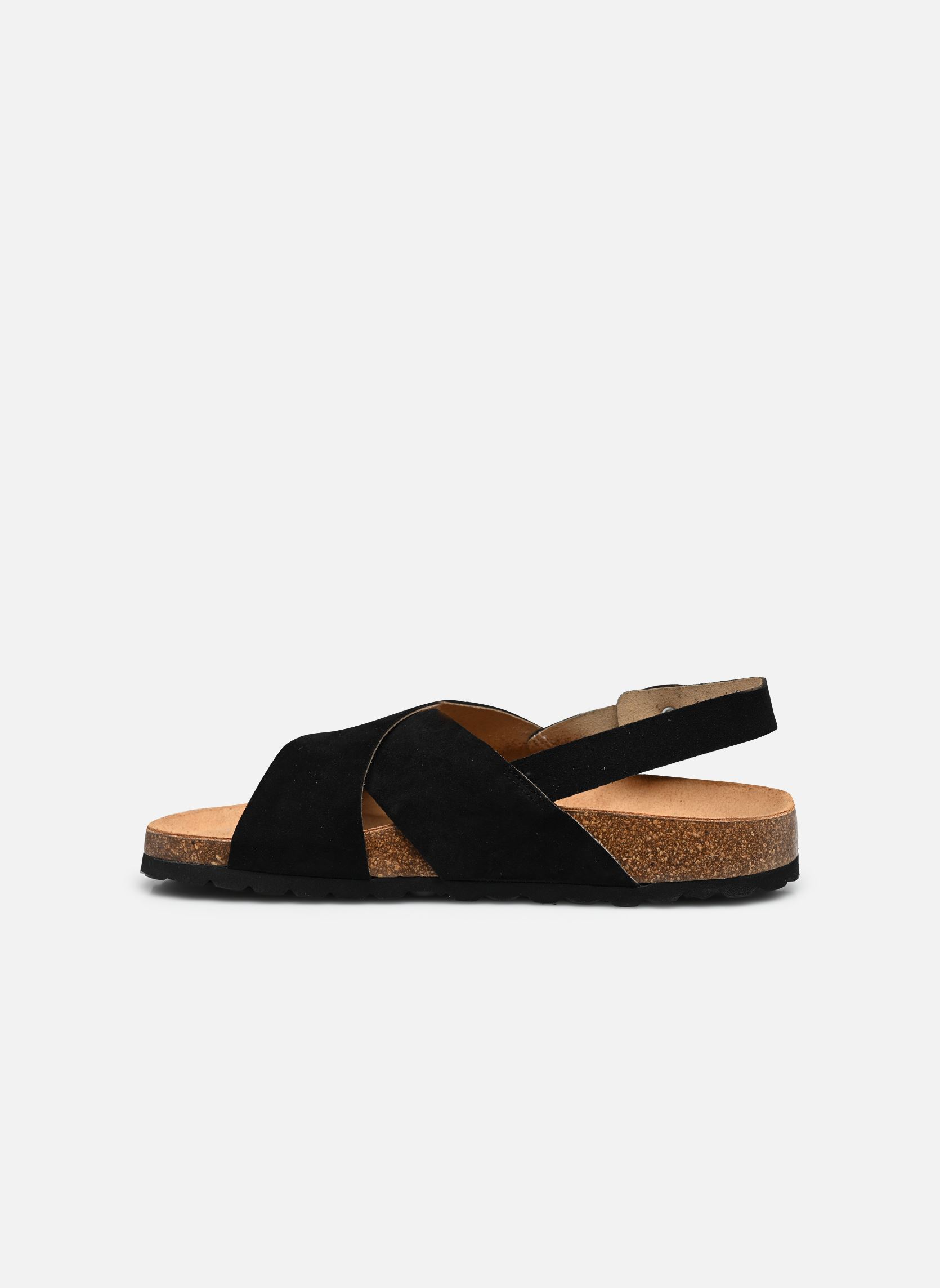 Platte sandalen EVORA dames zwart Nazarée Footcare Platte sandalen EVORA dames zwart NOIR