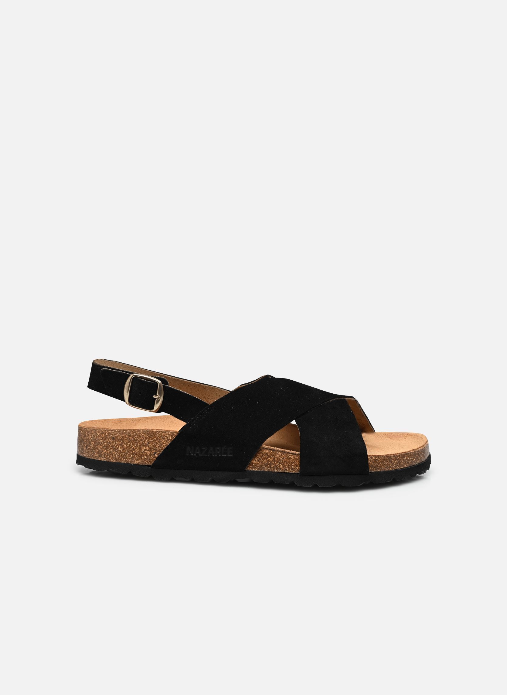 Platte sandalen EVORA dames zwart Nazarée Footcare Platte sandalen EVORA dames zwart NOIR