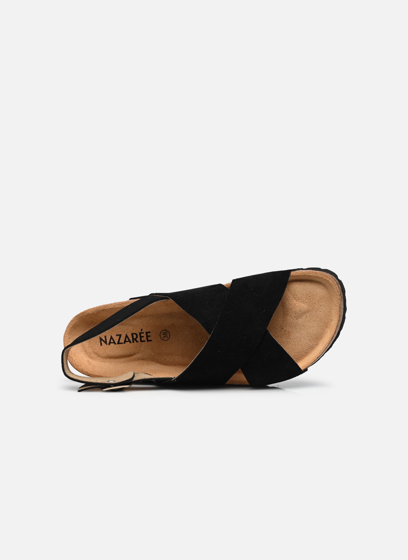 Platte sandalen EVORA dames zwart Nazarée Footcare Platte sandalen EVORA dames zwart NOIR