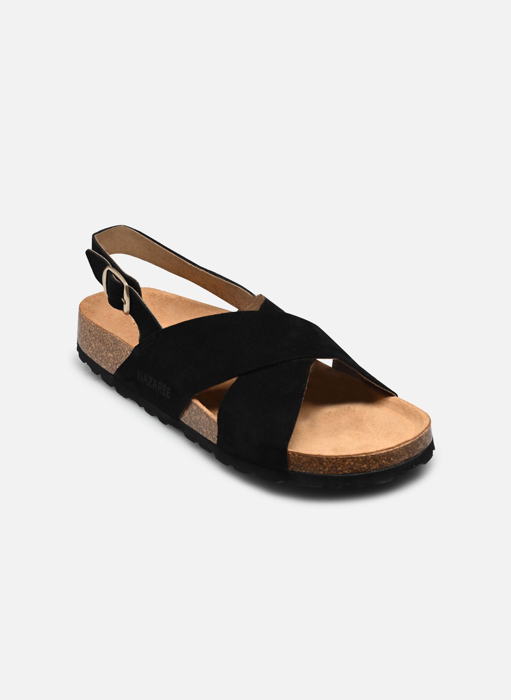 Platte sandalen EVORA dames zwart Nazarée Footcare Platte sandalen EVORA dames zwart NOIR