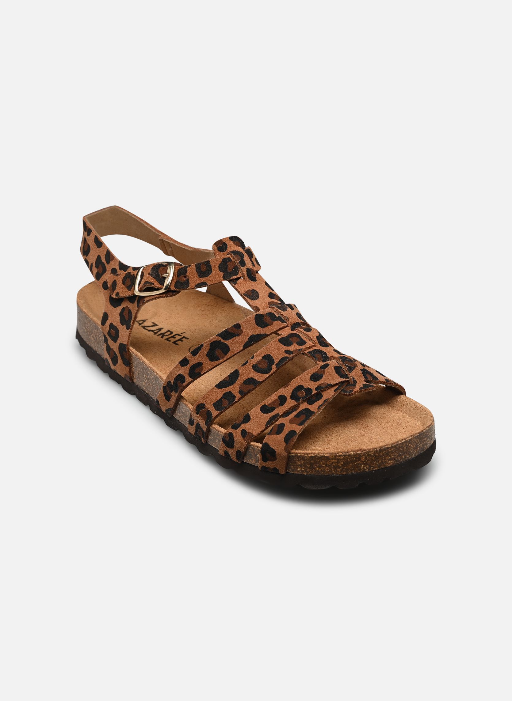 Flache Sandalen BIANCA damen braun Nazarée Footcare Flache Sandalen BIANCA damen braun LÉOPARD FONCÉ