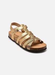 Sandales plates BIANCA femme or et bronze