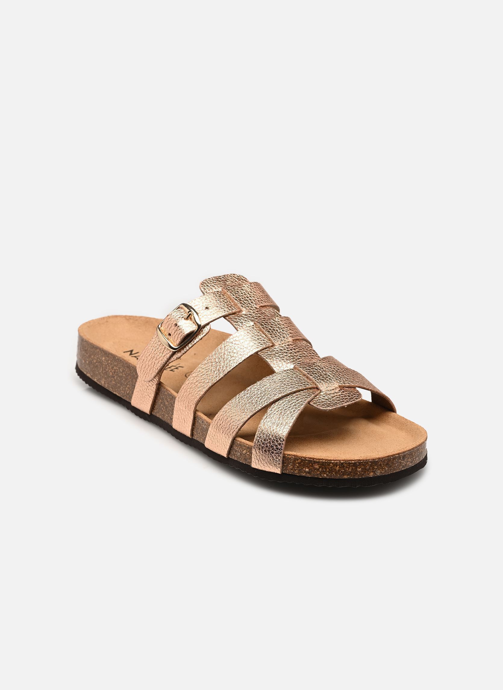 Pantoletten und Clogs CARMEN damen silber Nazarée Footcare Pantoletten und Clogs CARMEN damen silber OR ROSE
