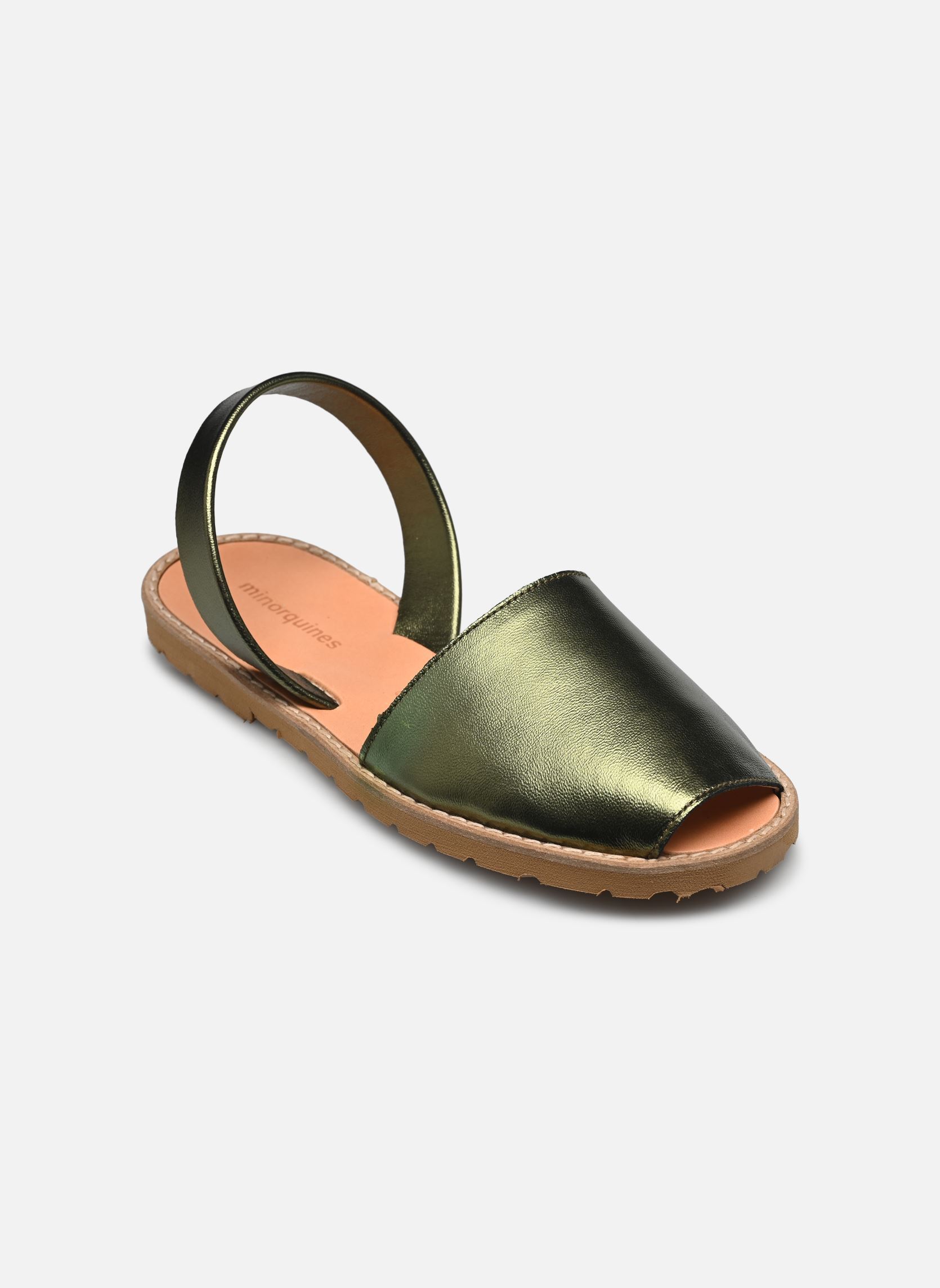 Sandali piatti Avarca Métal donna verde Minorquines Sandali piatti Avarca Métal donna verde VERDE