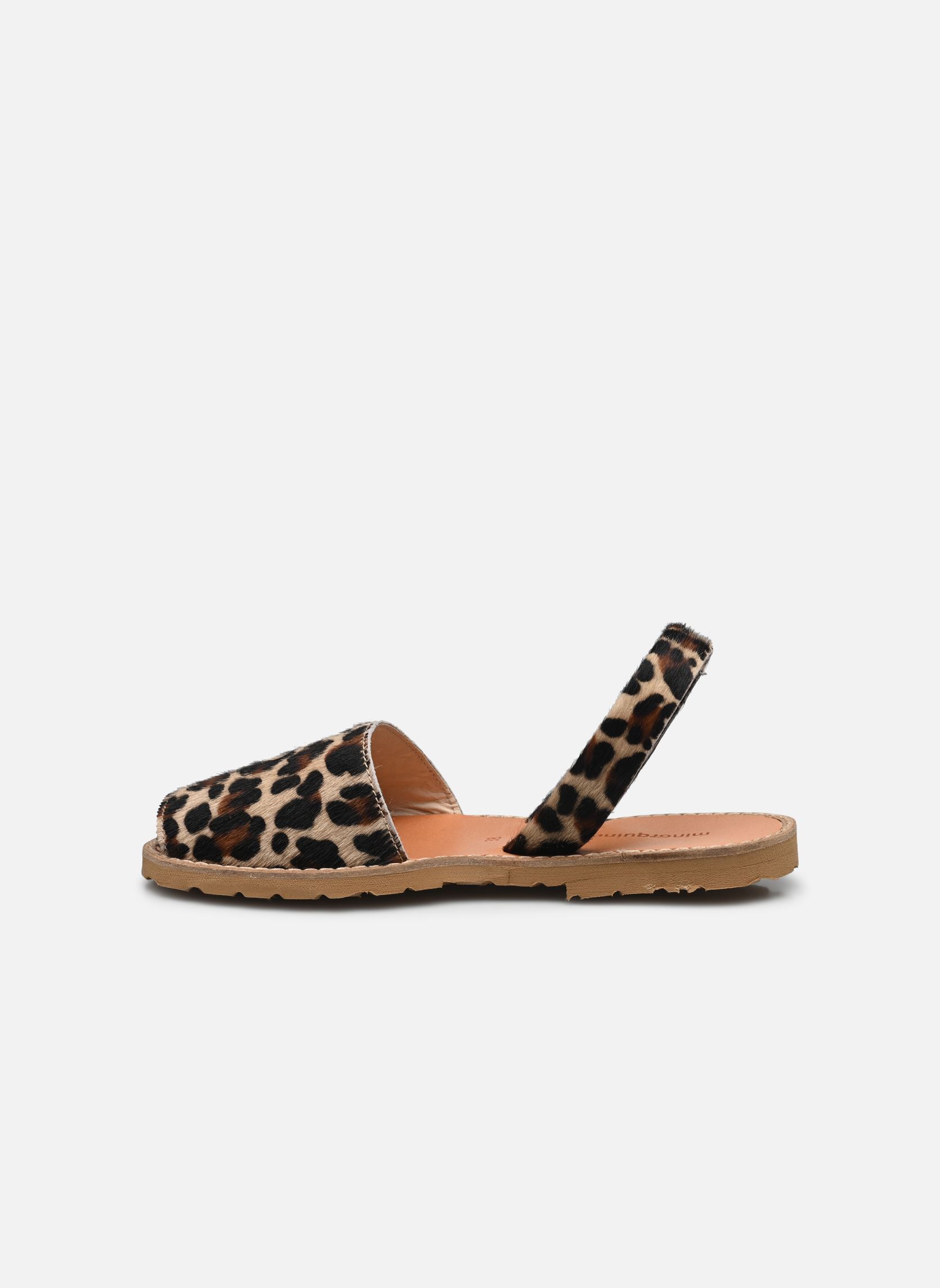 Flache Sandalen Avarca Cuir Léopard damen beige Minorquines Flache Sandalen Avarca Cuir Léopard damen beige LÉOPARD