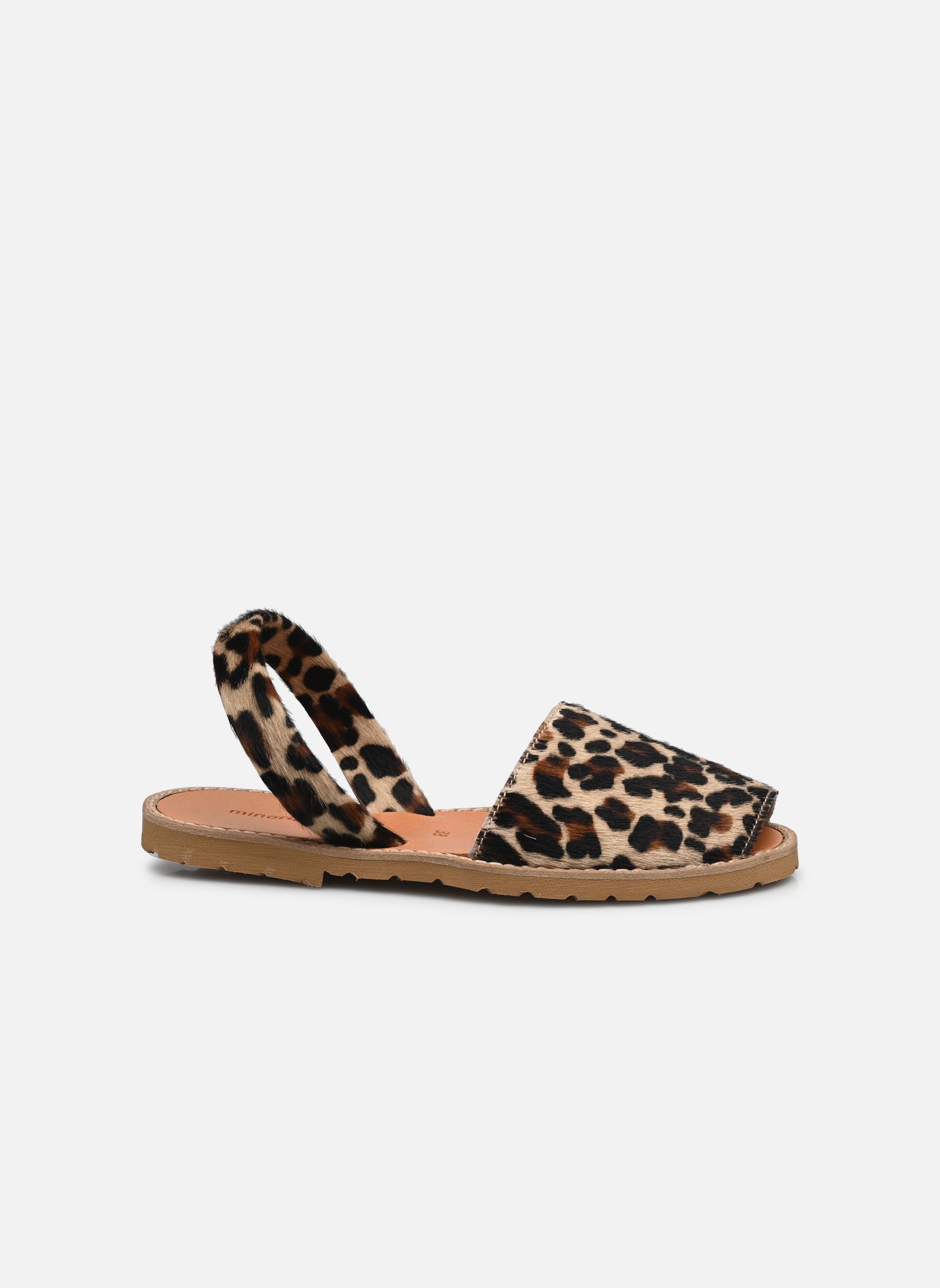 Flache Sandalen Avarca Cuir Léopard damen beige Minorquines Flache Sandalen Avarca Cuir Léopard damen beige LÉOPARD