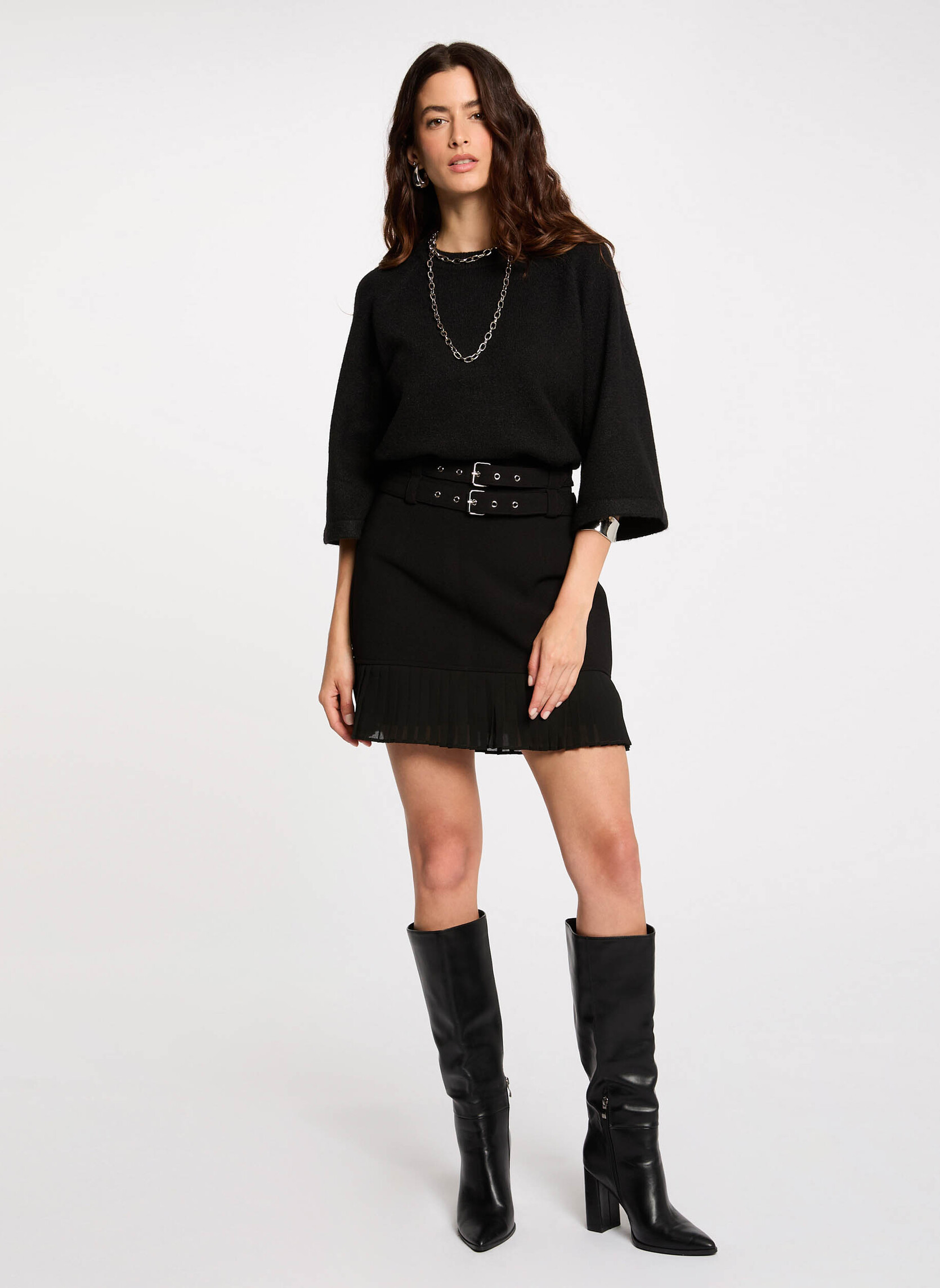 Jupes mi-longues 251-JANO femme noir Morgan Jupes mi-longues 251-JANO femme noir Noir
