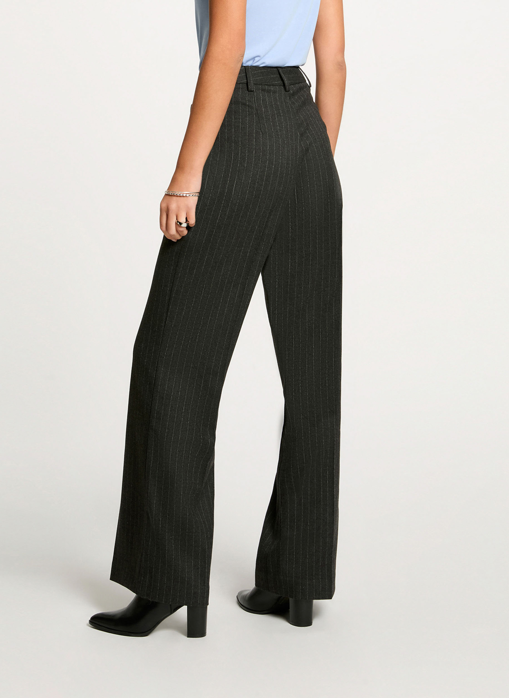 Pantalons droit 242-PTALI.F femme gris Morgan Pantalons droit 242-PTALI.F femme gris Gris