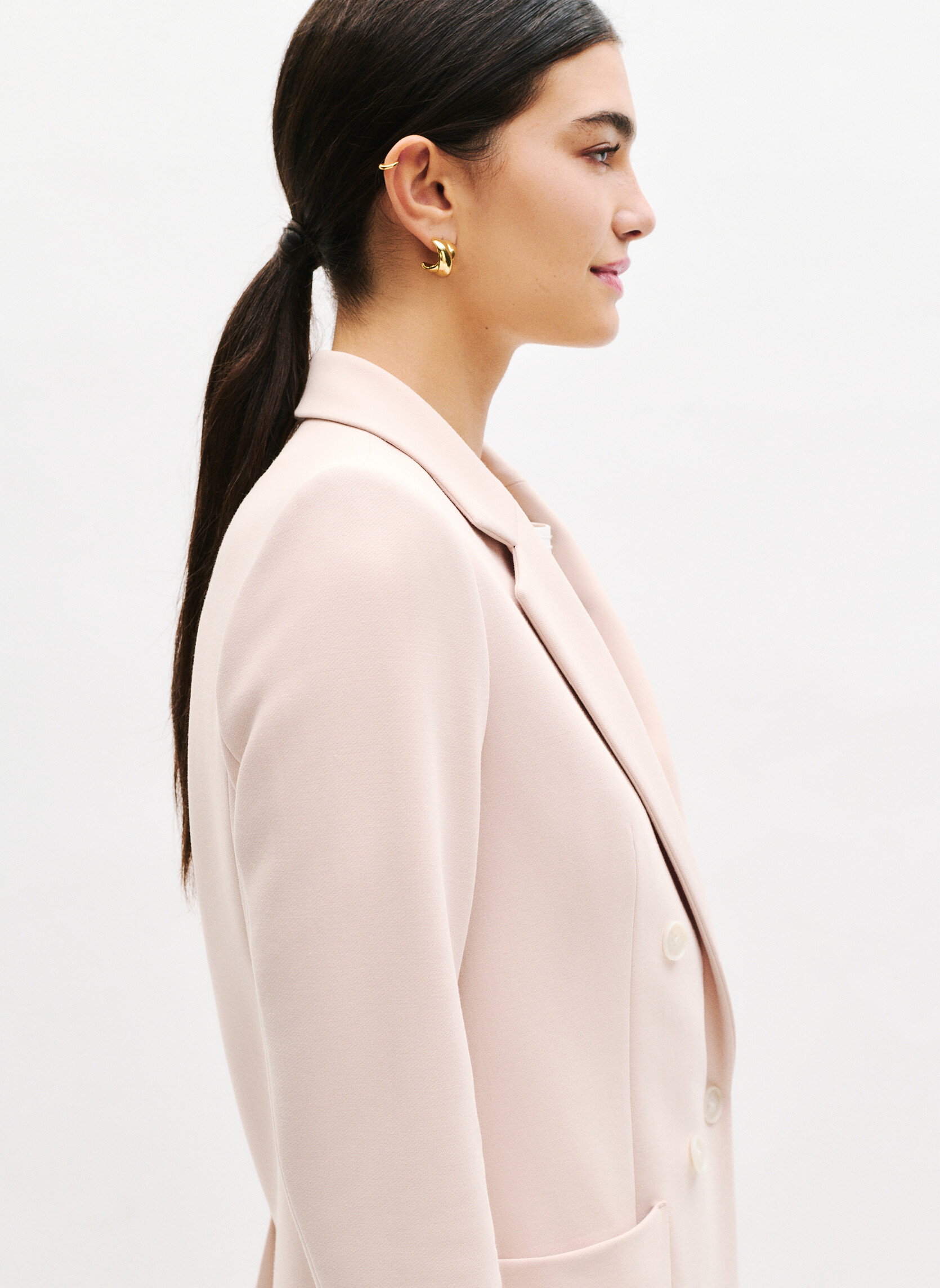 Vestes de costume Blazers - 251V-VALERIE femme rose Caroll Vestes de costume Blazers - 251V-VALERIE femme rose Rose clair