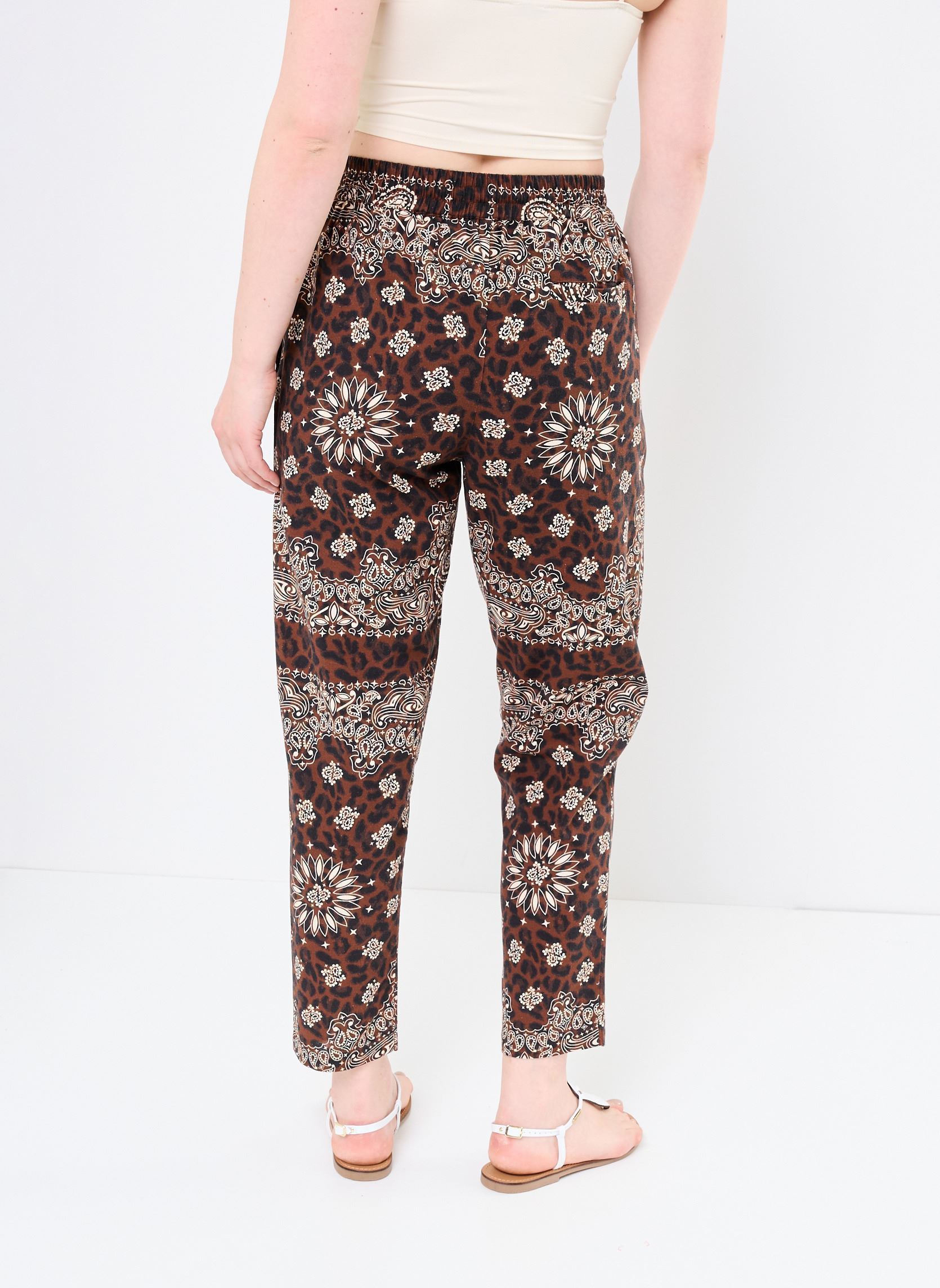 Rechte broeken Leopard Pants dames bruin Arizona Love Rechte broeken Leopard Pants dames bruin Brown