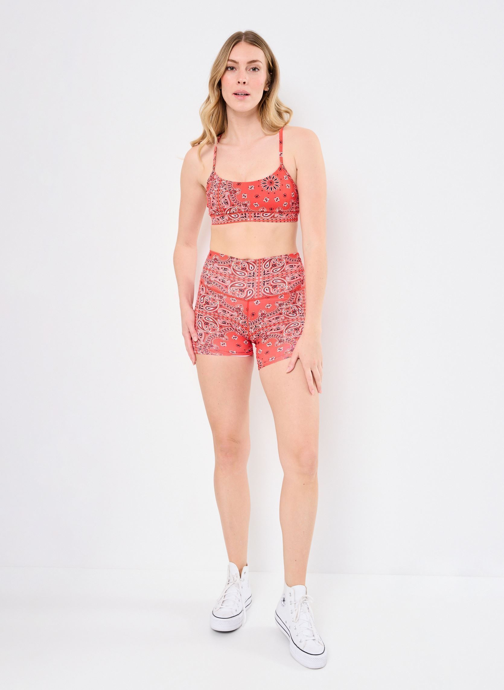 Brassières de Sport Yoga Bra Red Bandana femme rouge Arizona Love Brassières de Sport Yoga Bra Red Bandana femme rouge Red