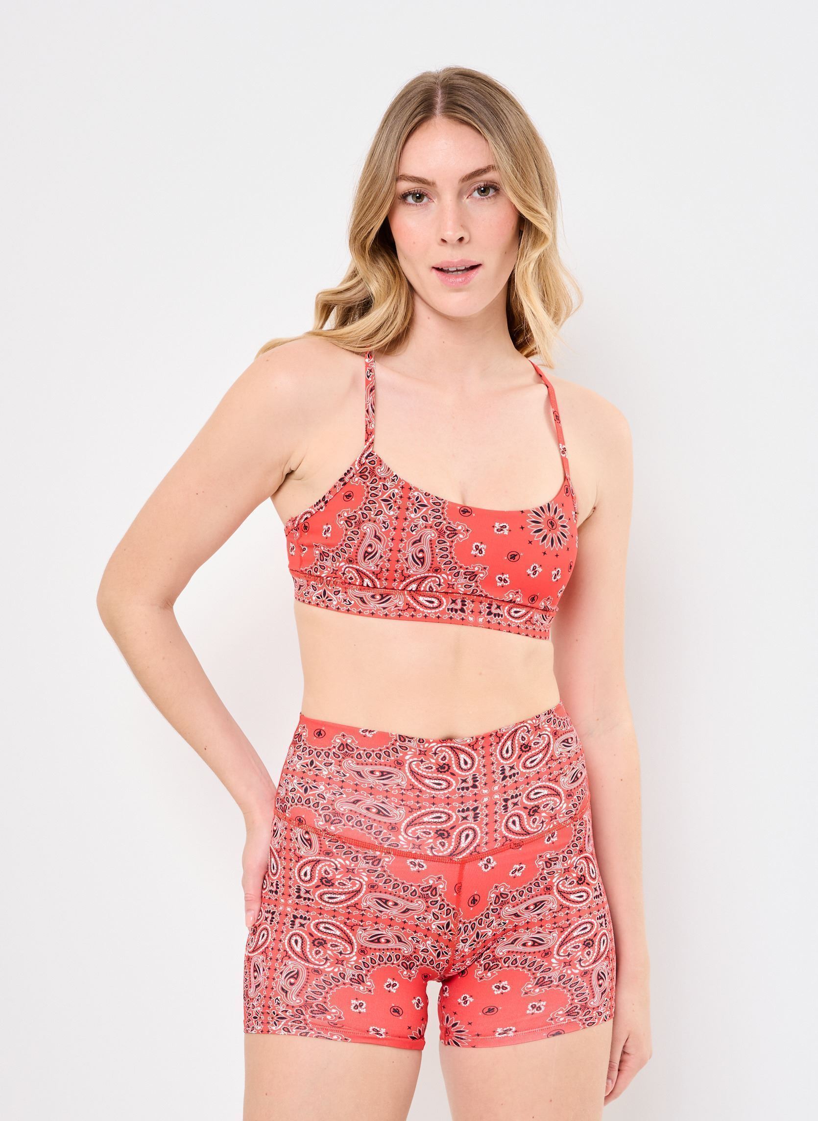Brassières de Sport Yoga Bra Red Bandana femme rouge Arizona Love Brassières de Sport Yoga Bra Red Bandana femme rouge Red