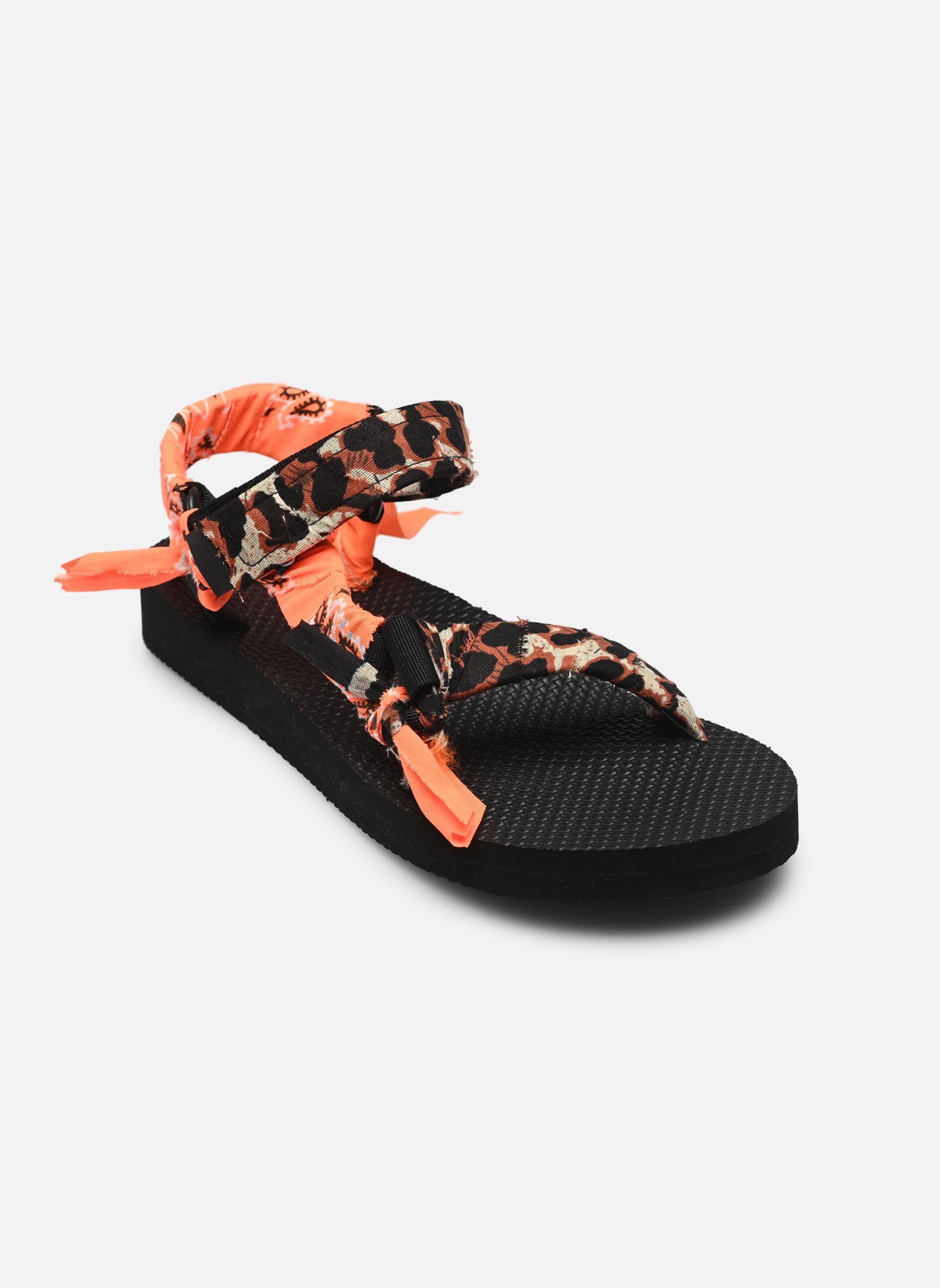 Flache Sandalen Trekky Leopard Print damen orange Arizona Love Flache Sandalen Trekky Leopard Print damen orange Leopard Orange