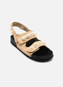 Sandales plates Apache Raffia femme beige