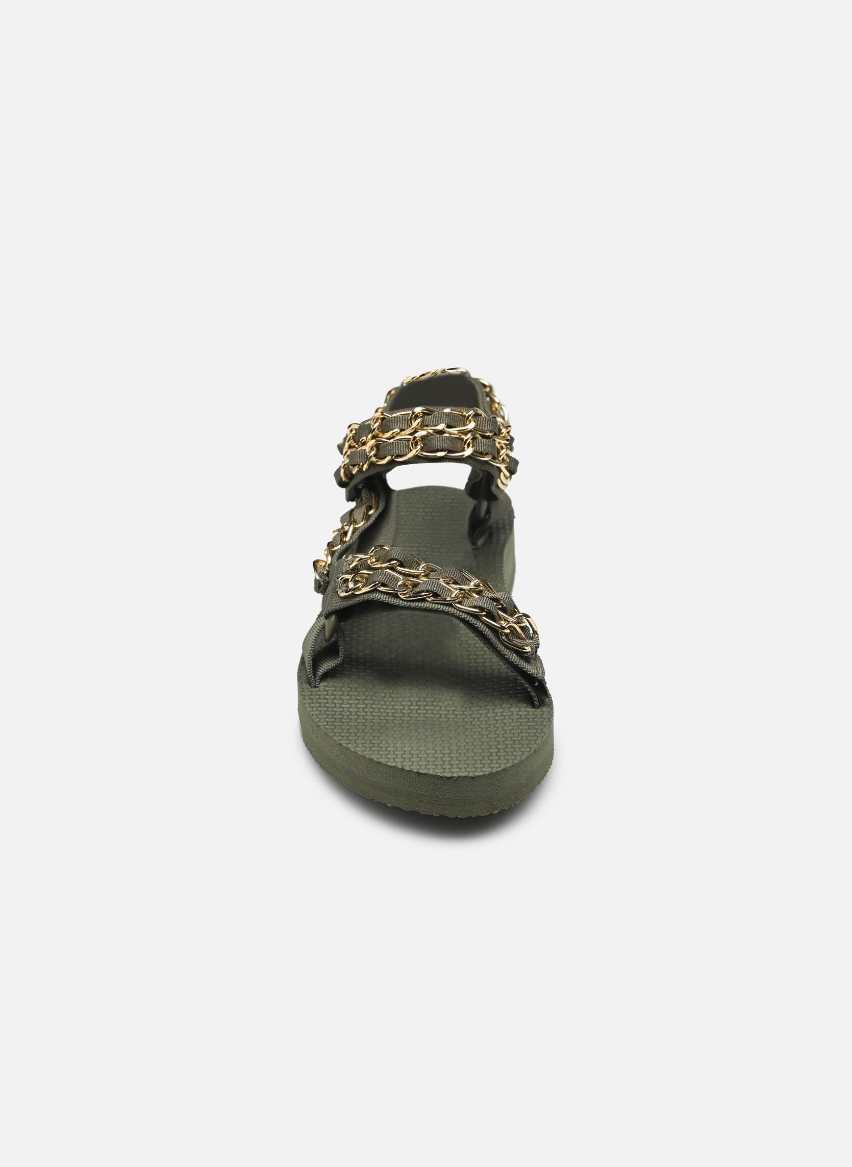 Platte sandalen Trekky Chain dames groen Arizona Love Platte sandalen Trekky Chain dames groen Kaki gold