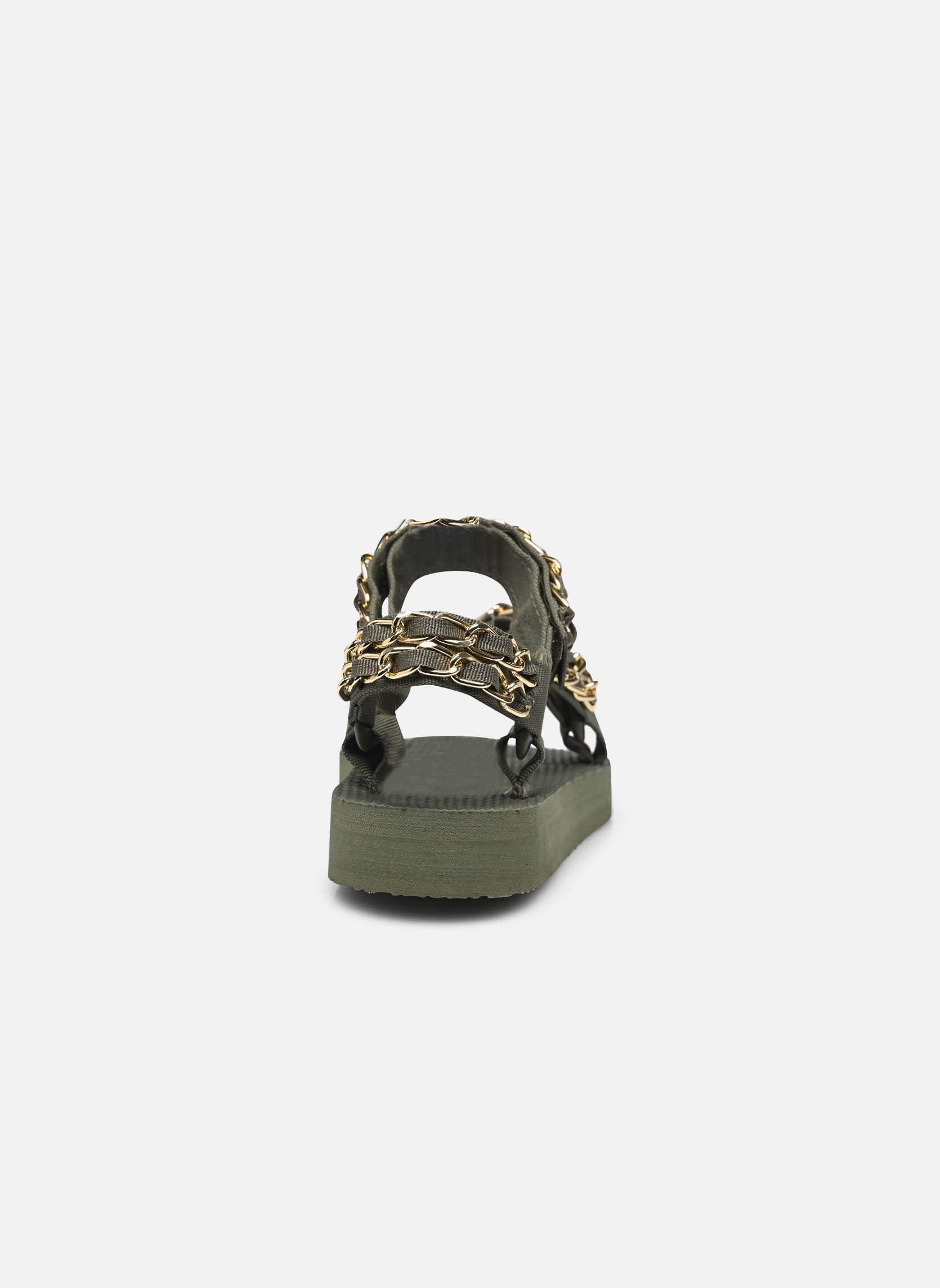 Platte sandalen Trekky Chain dames groen Arizona Love Platte sandalen Trekky Chain dames groen Kaki gold