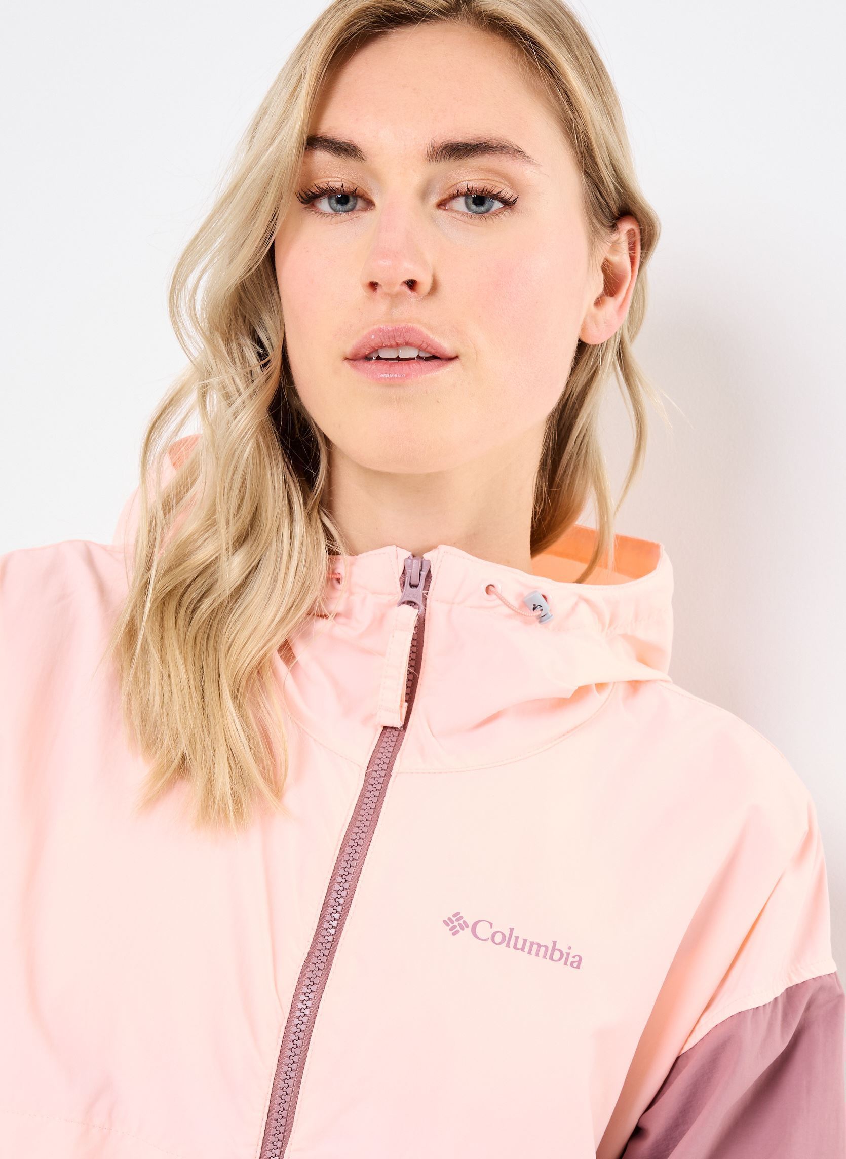Windjacks Spire Valley Cropped Windbreaker dames roze Columbia Windjacks Spire Valley Cropped Windbreaker dames roze PINK SAND, FIG