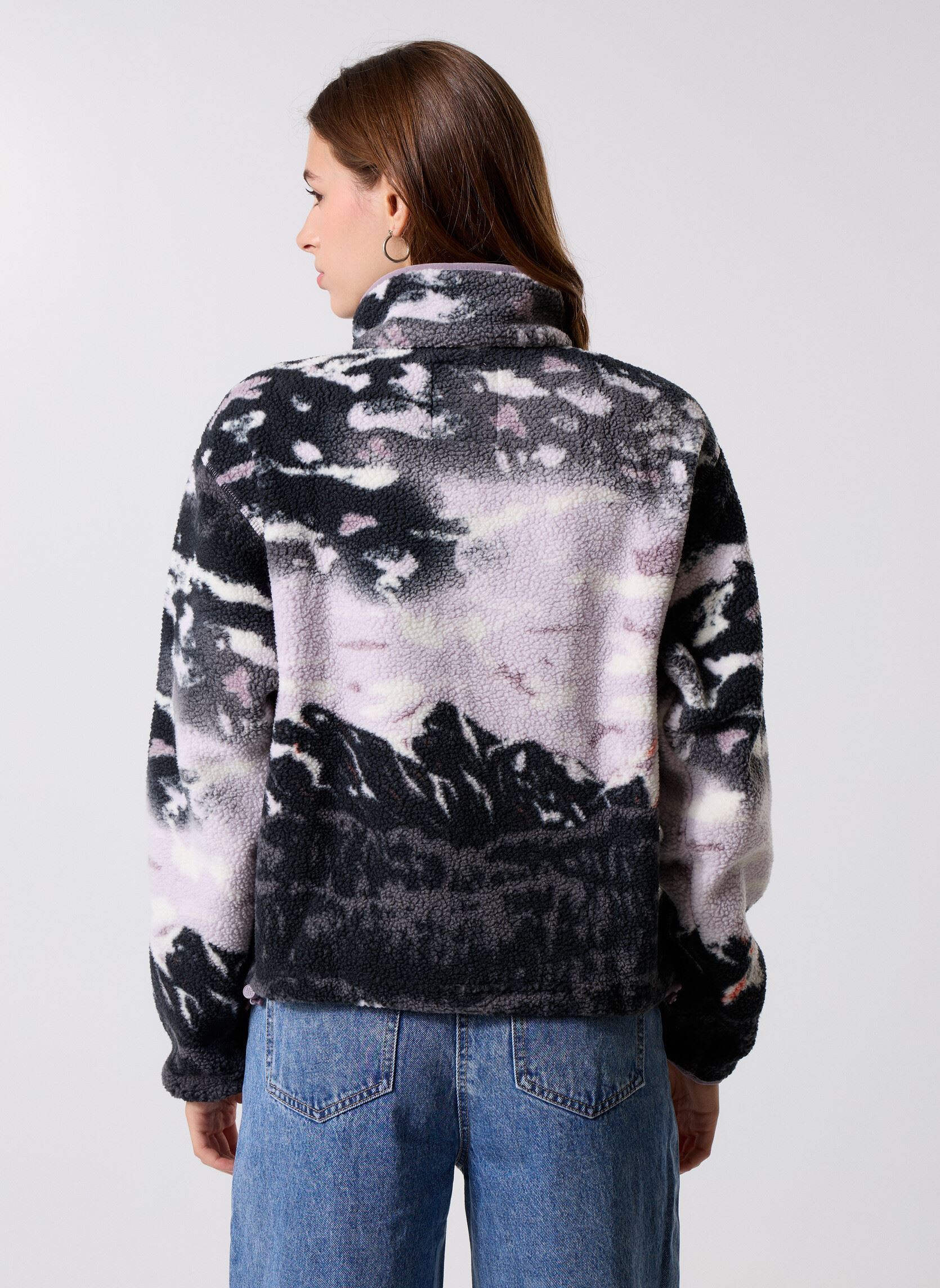 Vestes polaires Helvetia II Printed Cropped Half Snap femme violet Columbia Vestes polaires Helvetia II Printed Cropped Half Snap femme violet SHALE PURPLE SISTERS, SHALE PU
