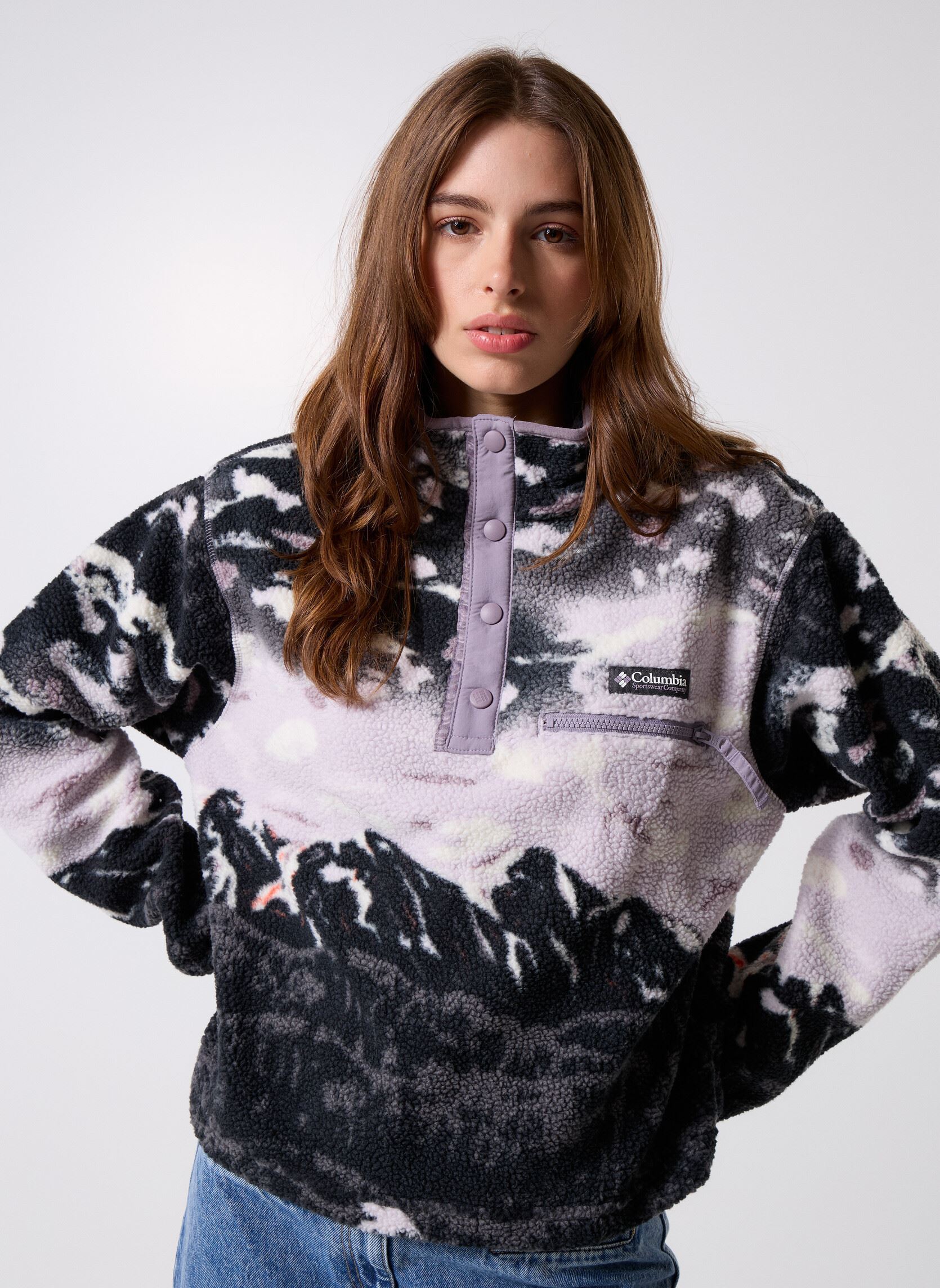 Columbia Pulls polaire Polaire - Helvetia II Printed Cropped Half