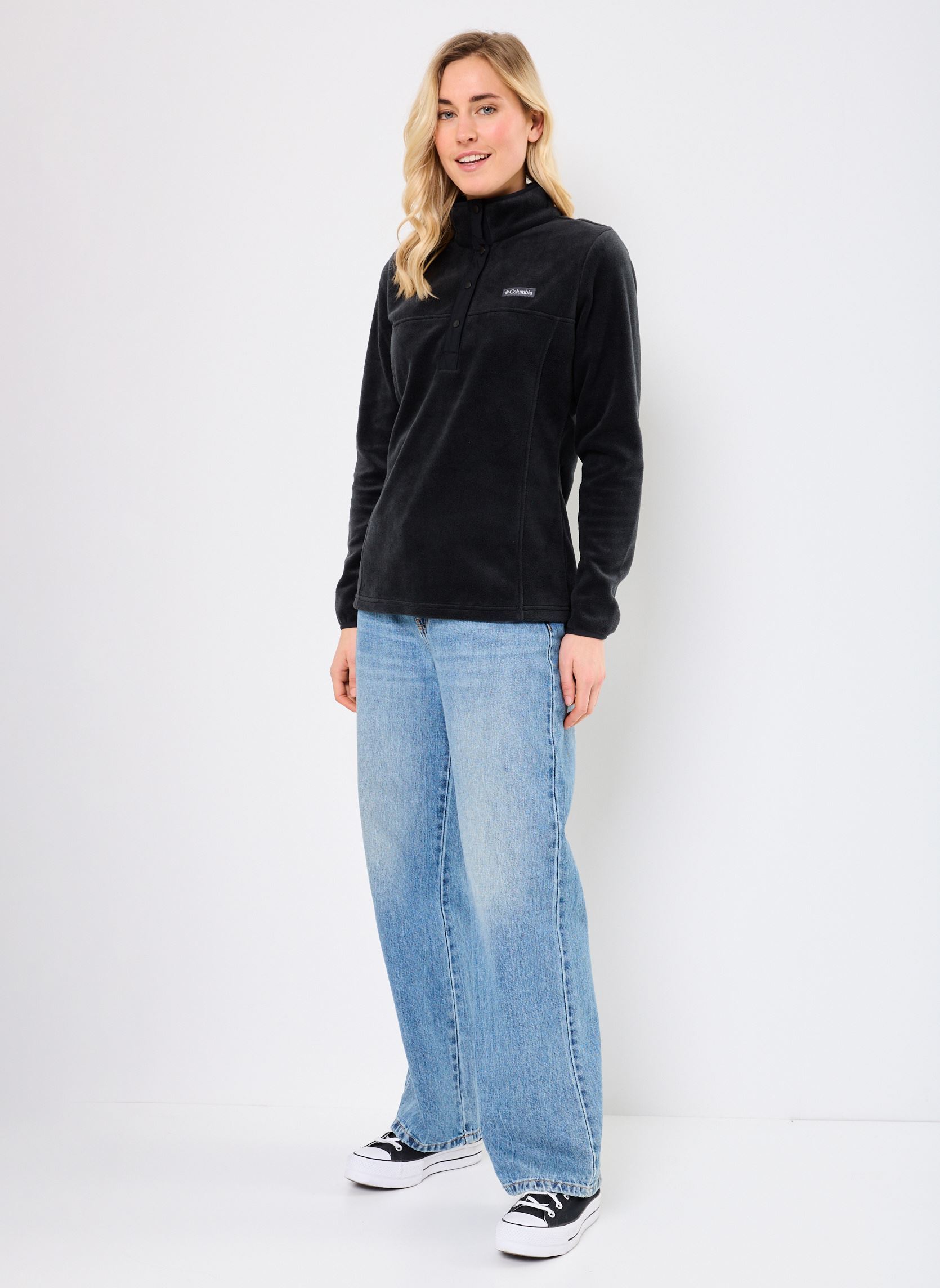 Pulls polaire Benton Springs 1/2 Snap Pull Over II femme noir Columbia Pulls polaire Benton Springs 1/2 Snap Pull Over II femme noir Black