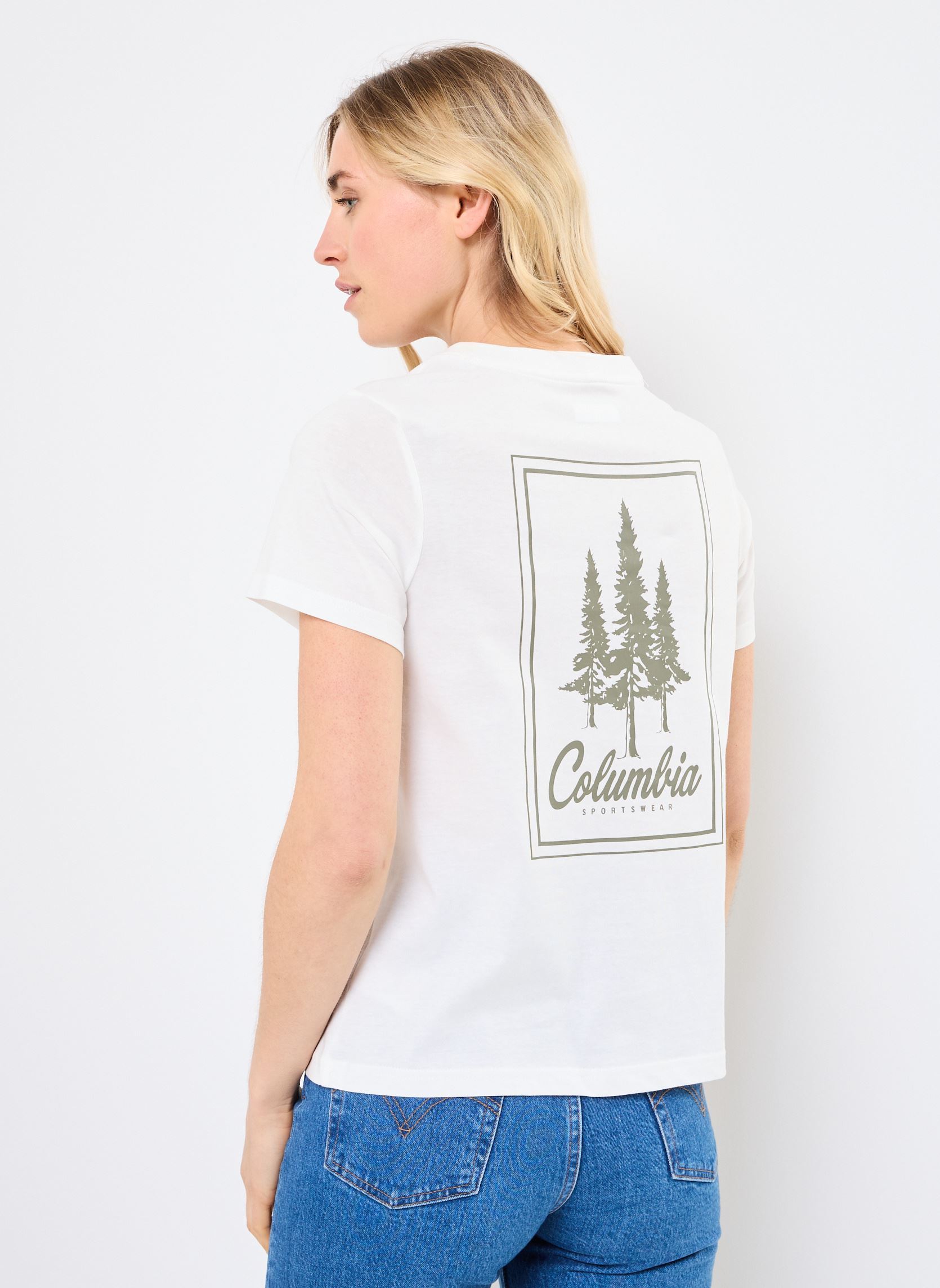 Tee-shirts manches courtes Rolling Bend Graphic Short Sleeve Shirt femme blanc Columbia Tee-shirts manches courtes Rolling Bend Graphic Short Sleeve Shirt femme blanc SEA SALT, TIMBERLINE TRIO