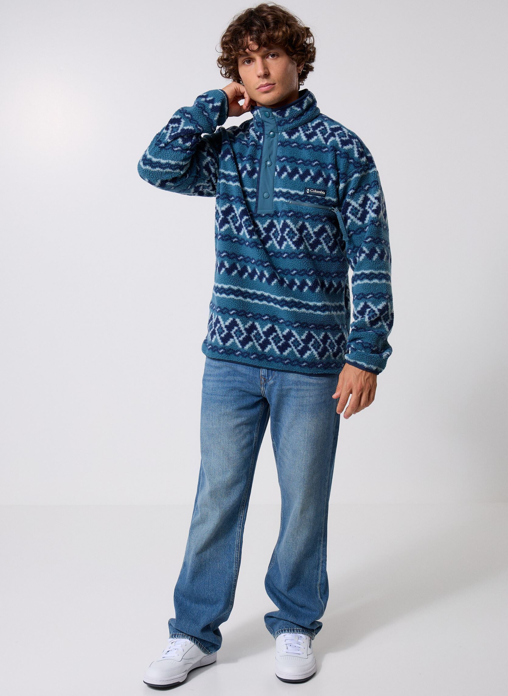 Pulls polaires Helvetia II Printed Half Snap Fleece homme bleu Columbia Pulls polaires Helvetia II Printed Half Snap Fleece homme bleu EVERBLUE KNITKNOT