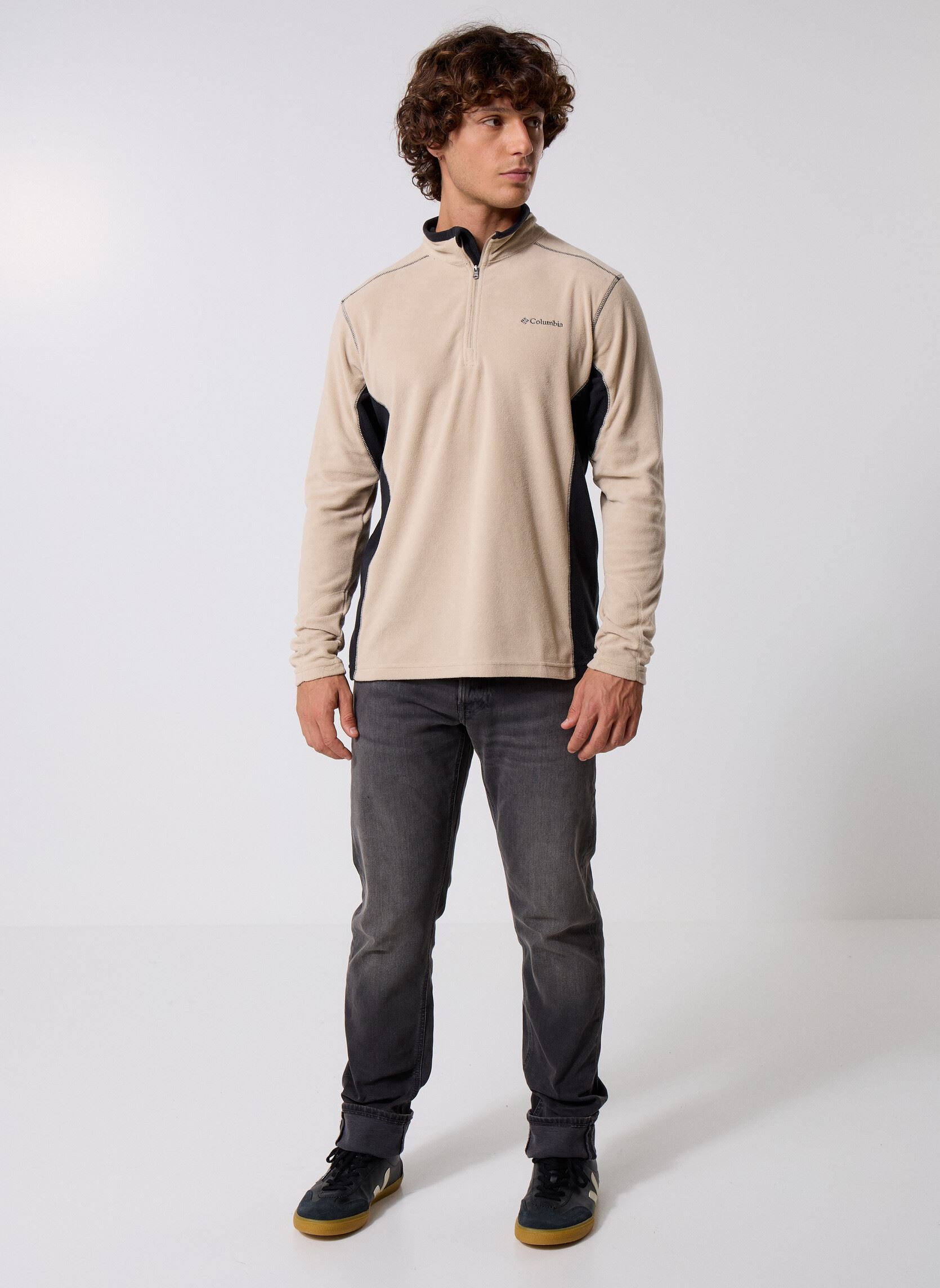 Fleece-Pullover Klamath Range II Half Zip herren beige Columbia Fleece-Pullover Klamath Range II Half Zip herren beige ANCIENT FOSSIL, BLACK