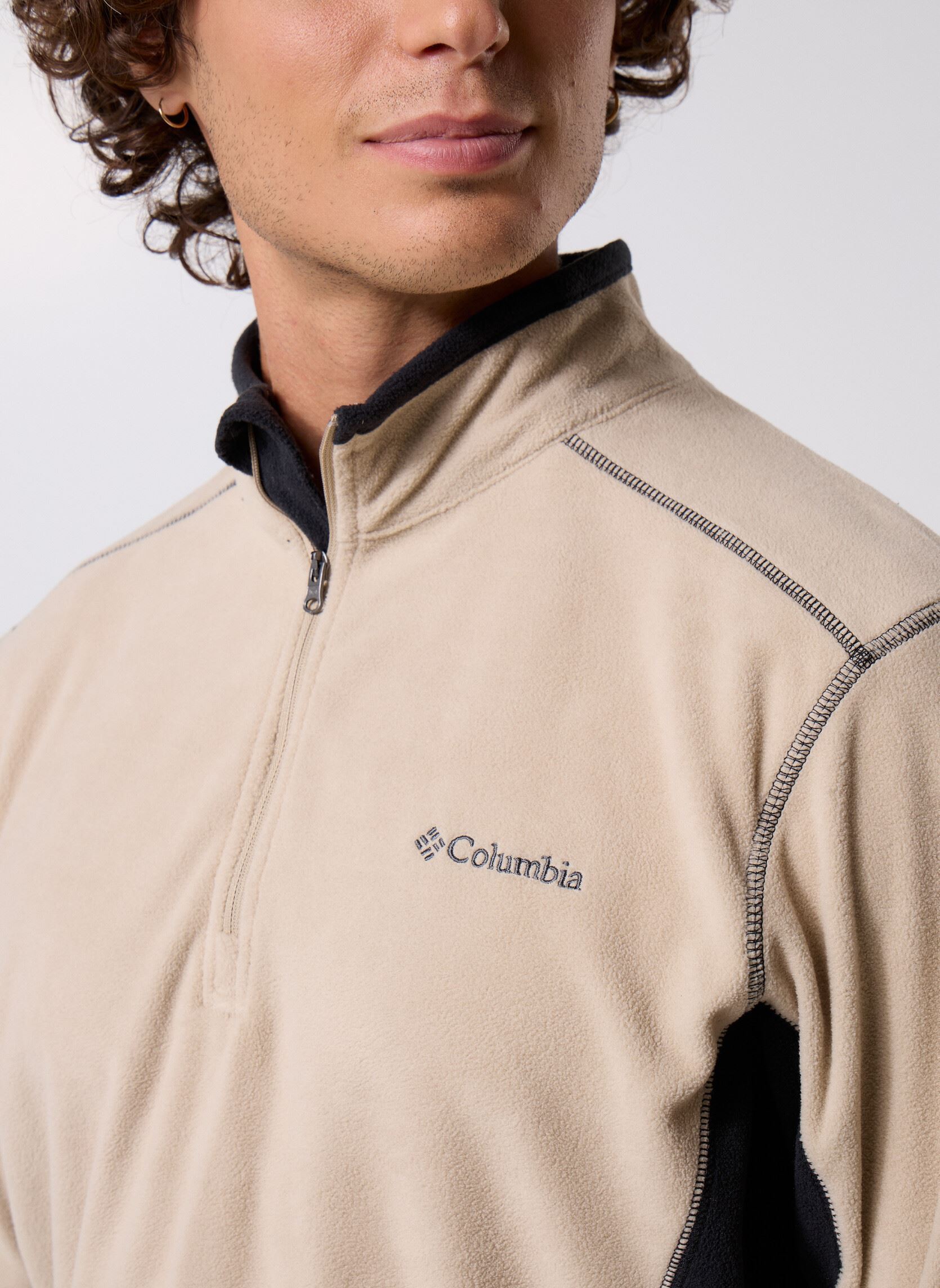 Fleece-Pullover Klamath Range II Half Zip herren beige Columbia Fleece-Pullover Klamath Range II Half Zip herren beige ANCIENT FOSSIL, BLACK