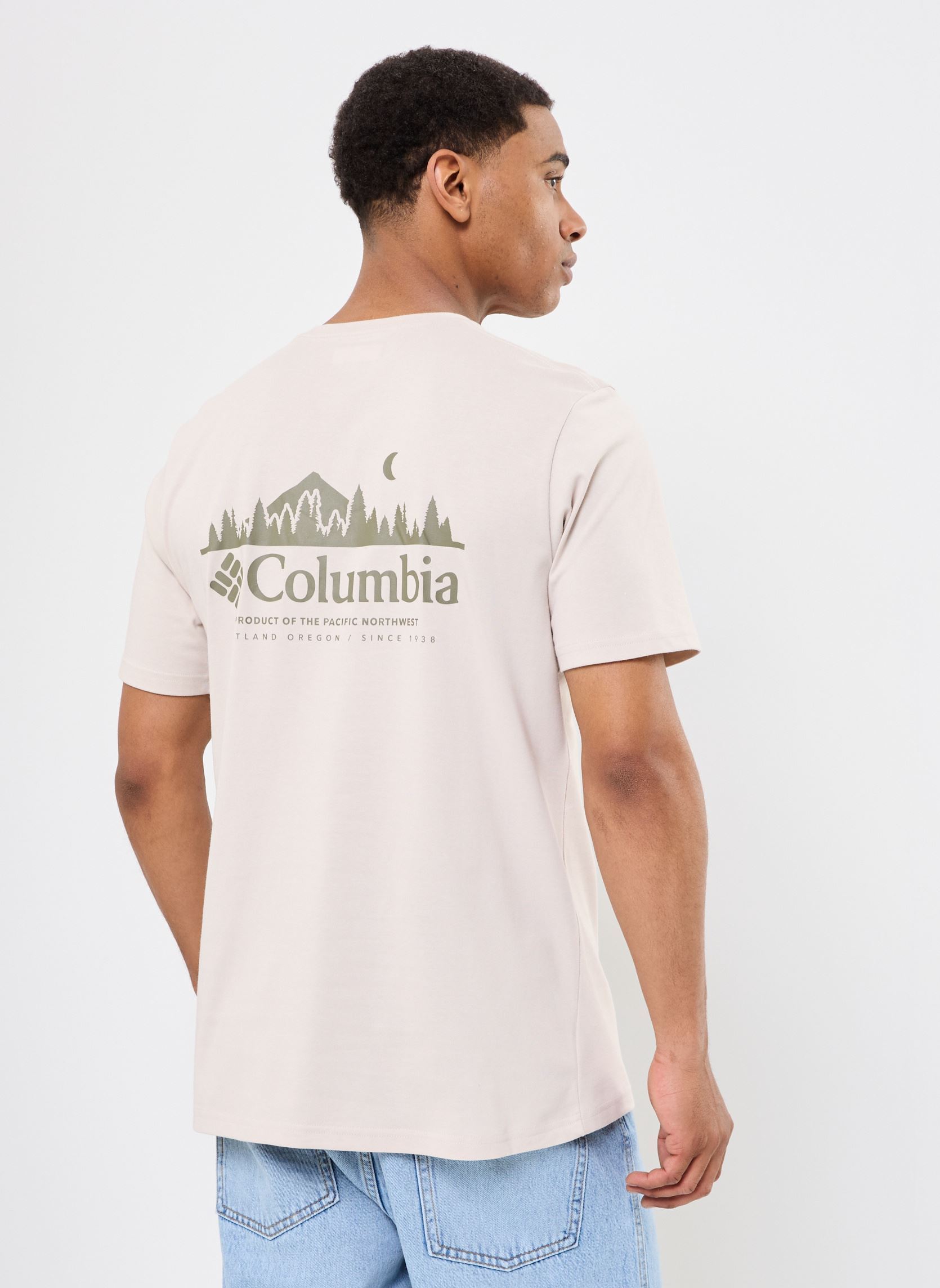 Kurzarm-T-Shirts Hageman Graphic Tee herren schwarz Columbia Kurzarm-T-Shirts Hageman Graphic Tee herren schwarz DARK STONE, HEAVENLY HORIZONS