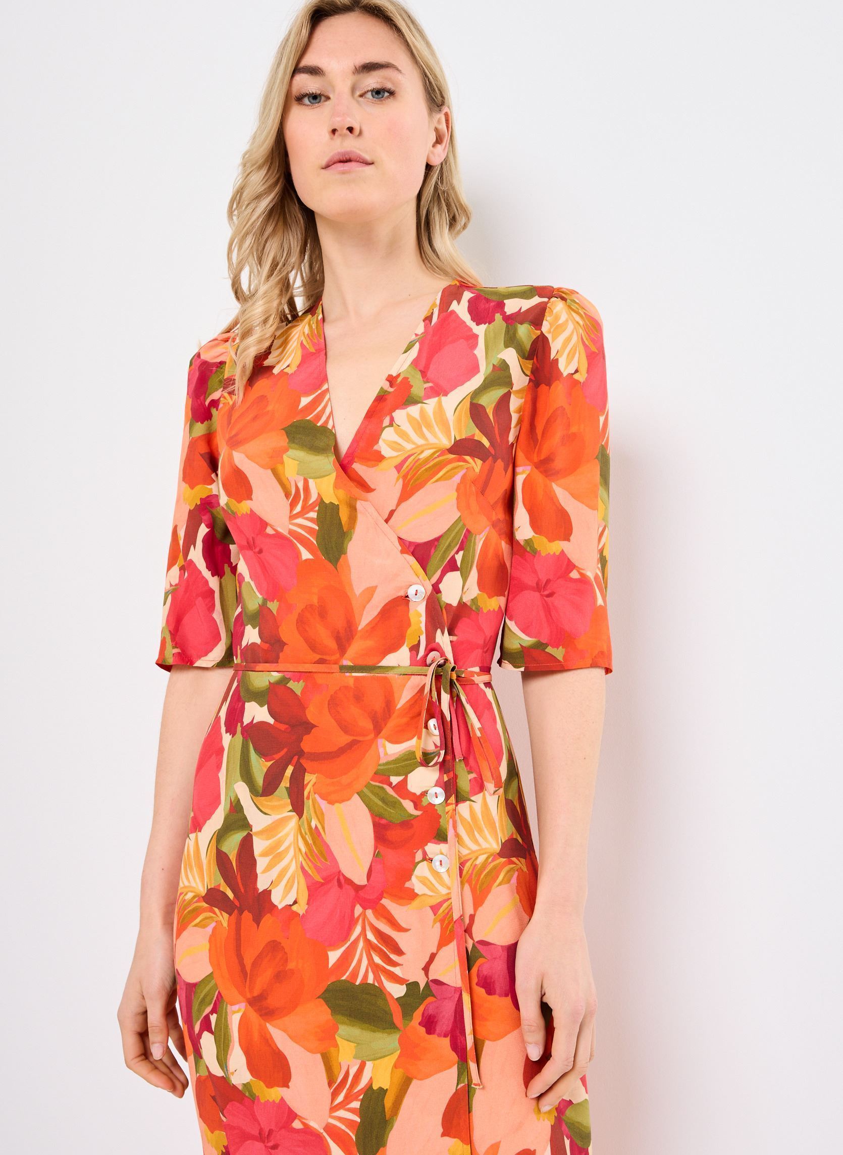 Kleider RMATISS-LONG damen mehrfarbig Georgia Rose Kleider RMATISS-LONG damen mehrfarbig ORANGE