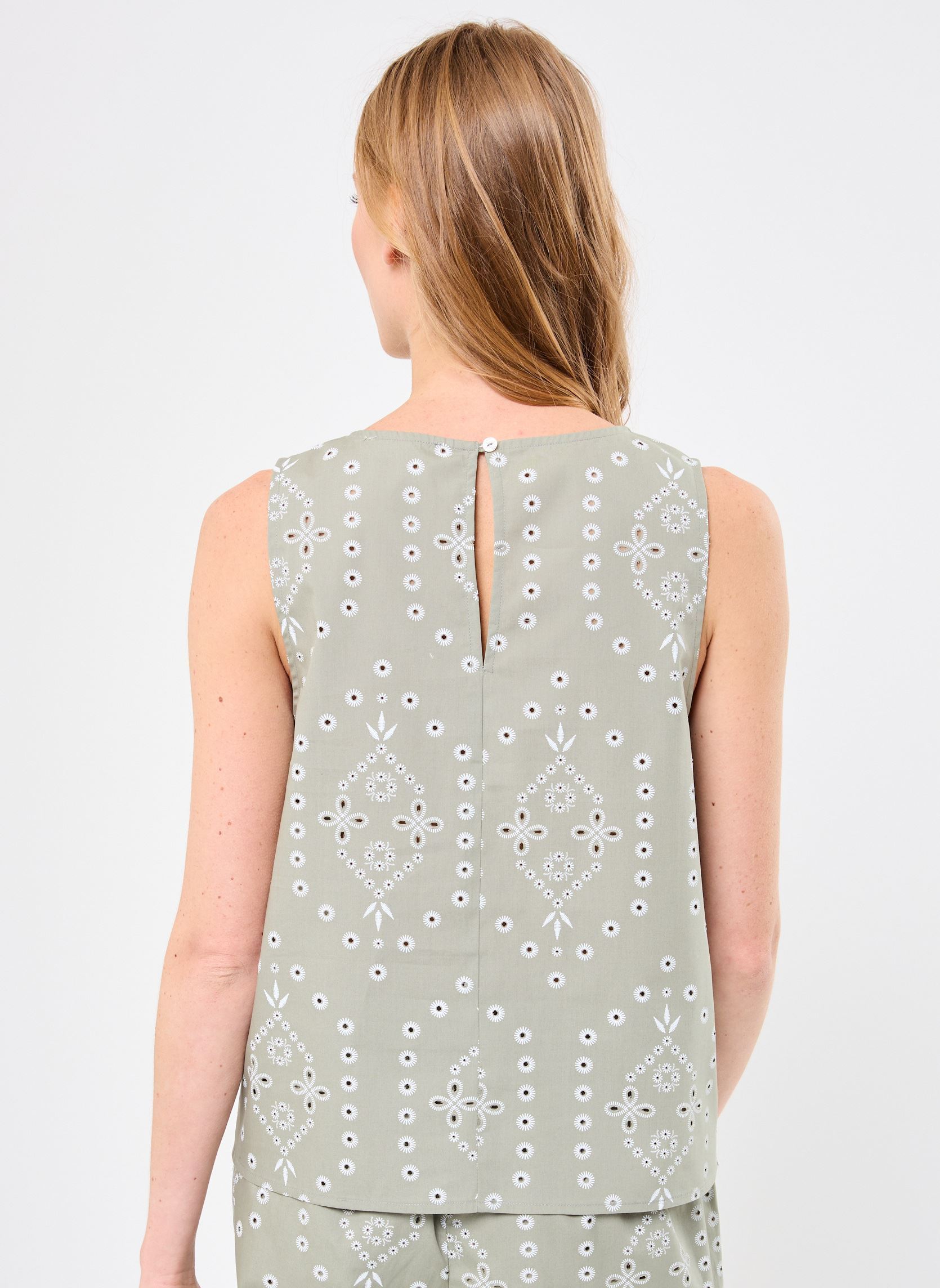 Tops TBRODERIE dames groen MADE BY Tops TBRODERIE dames groen ECRU SEAGRASS