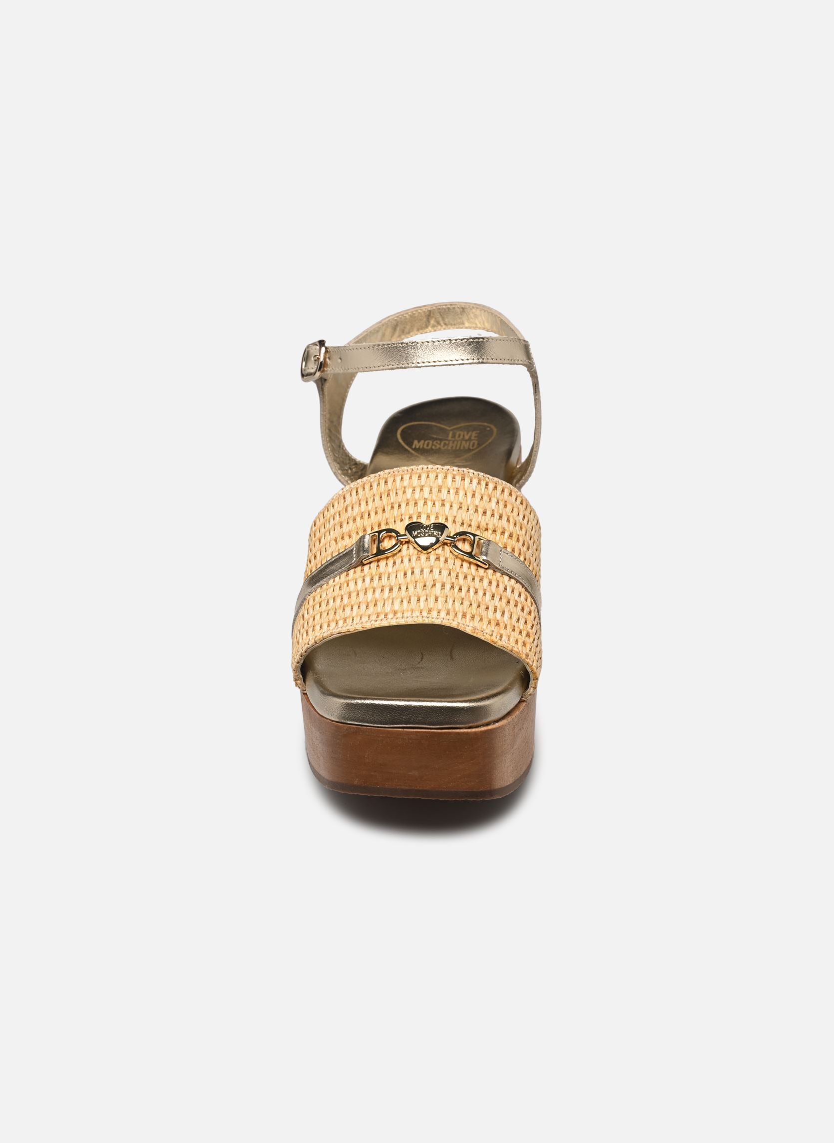 Sandales compensées et plateformes Wood Clogs JA16278Z0M femme beige Love Moschino Sandales compensées et plateformes Wood Clogs JA16278Z0M femme beige NATURAL/PLATINUM