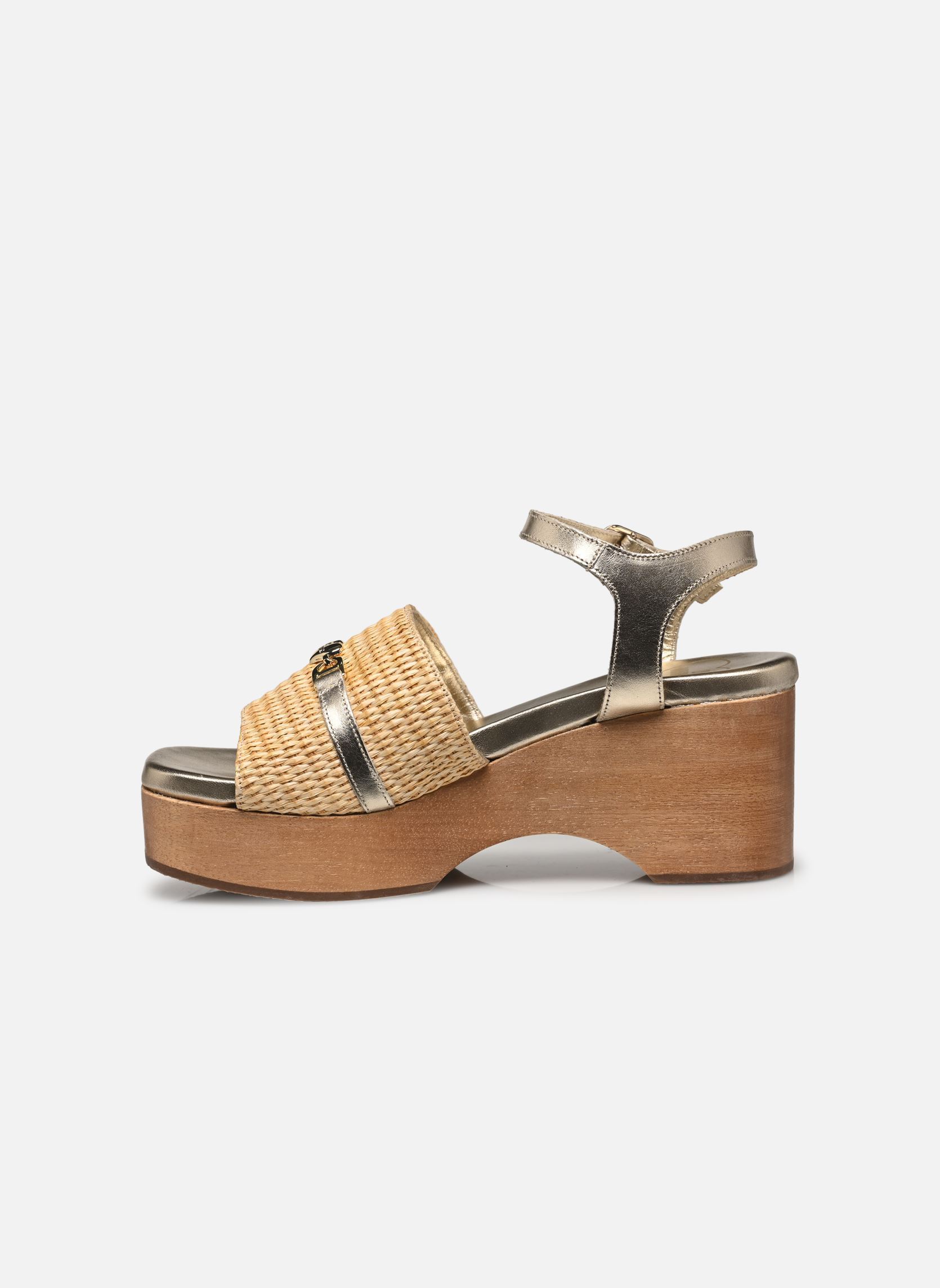 Sandales compensées et plateformes Wood Clogs JA16278Z0M femme beige Love Moschino Sandales compensées et plateformes Wood Clogs JA16278Z0M femme beige NATURAL/PLATINUM