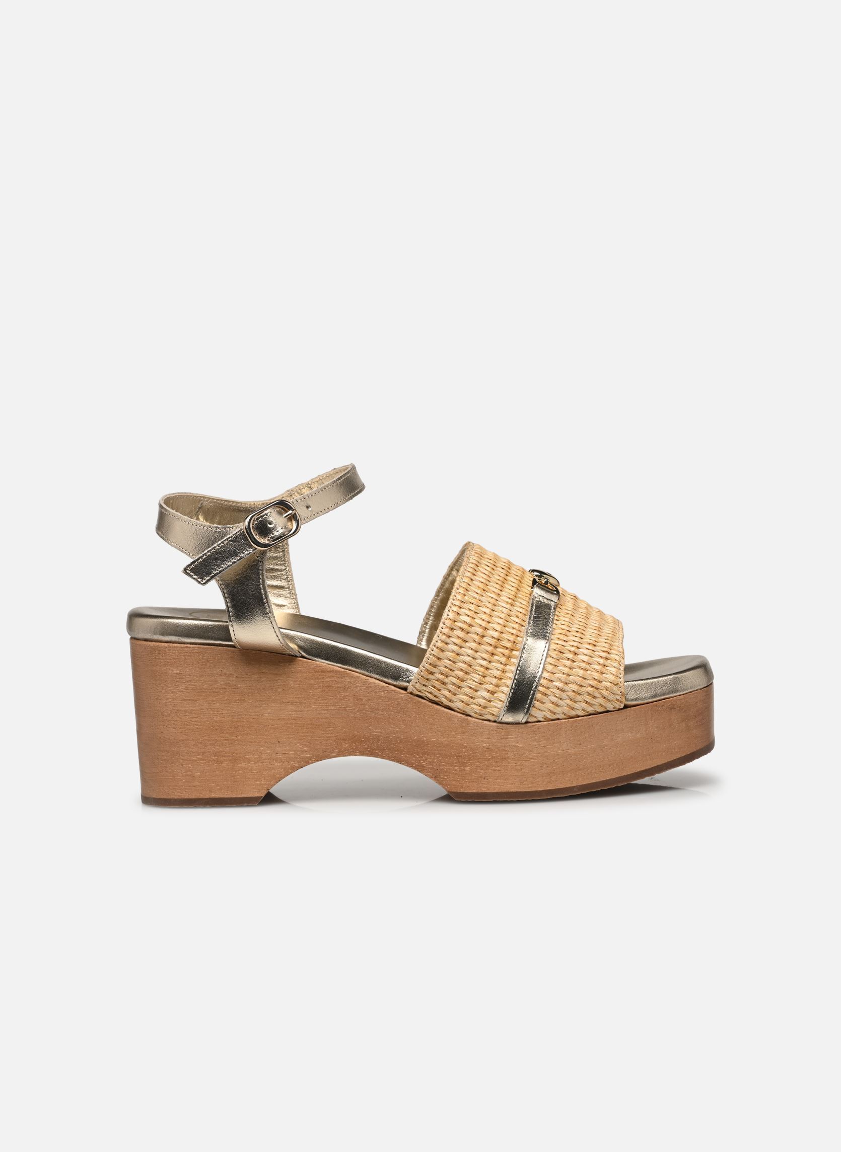 Sandales compensées et plateformes Wood Clogs JA16278Z0M femme beige Love Moschino Sandales compensées et plateformes Wood Clogs JA16278Z0M femme beige NATURAL/PLATINUM