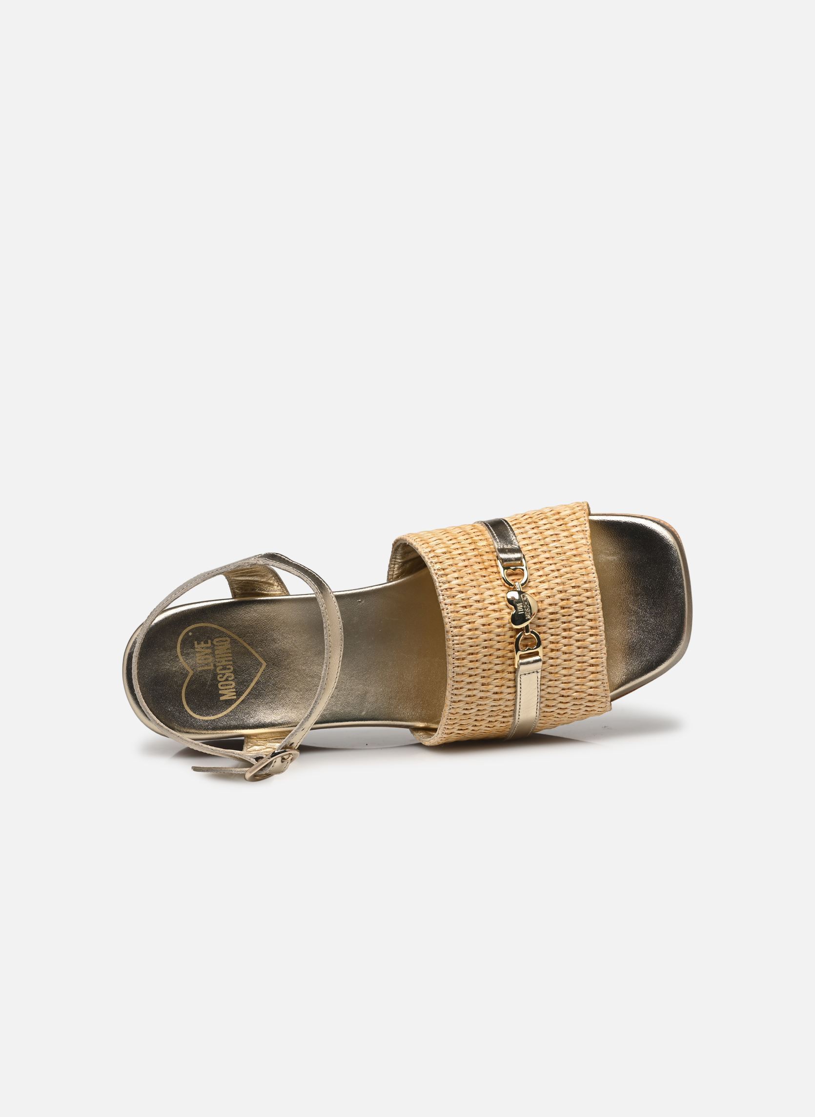Sandales compensées et plateformes Wood Clogs JA16278Z0M femme beige Love Moschino Sandales compensées et plateformes Wood Clogs JA16278Z0M femme beige NATURAL/PLATINUM
