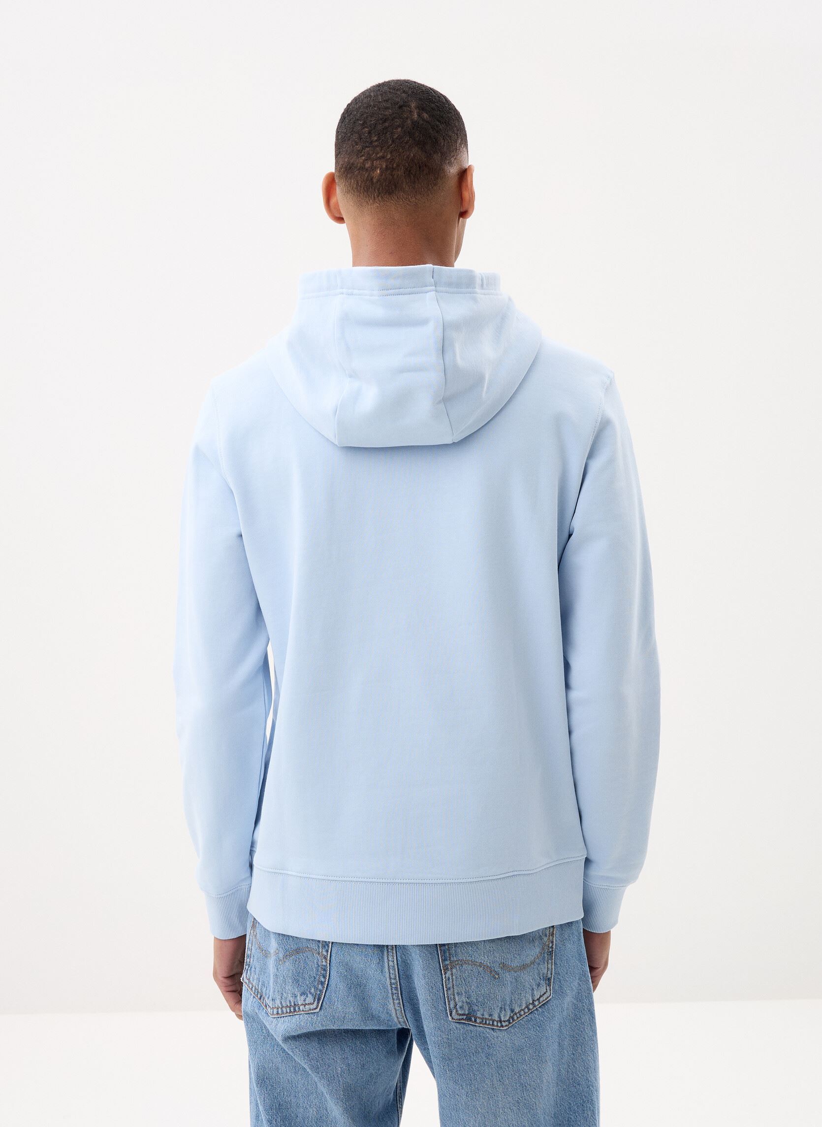 Sweats à capuche Essential Terry Hood MW0MW37235 homme bleu Tommy Hilfiger Sweats à capuche Essential Terry Hood MW0MW37235 homme bleu BREEZY BLUE