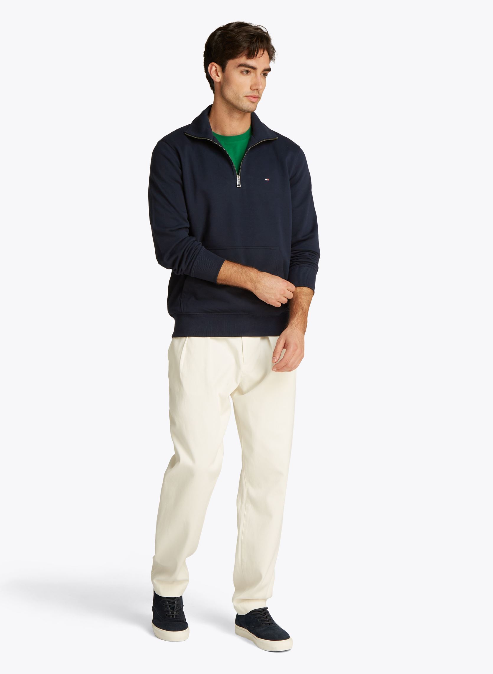 Sweaters met rits Essential Terry 1/4 MW0MW37238 heren blauw Tommy Hilfiger Sweaters met rits Essential Terry 1/4 MW0MW37238 heren blauw DESERT SKY