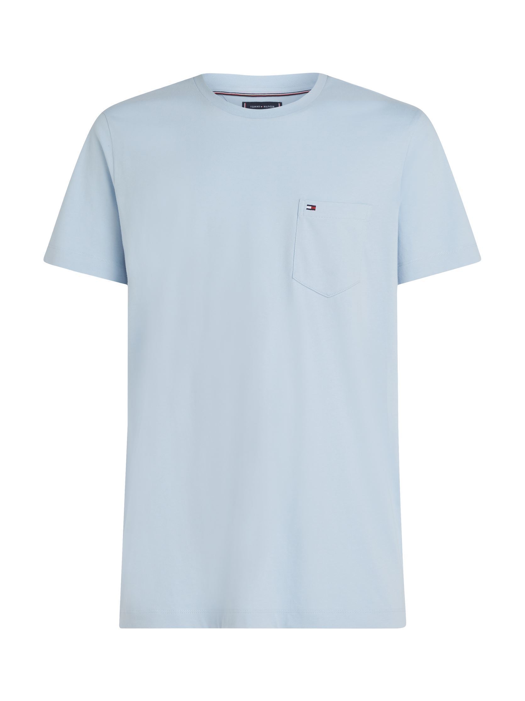 Tee-shirts manches courtes Essential Solid Pock MW0MW37283 homme bleu Tommy Hilfiger Tee-shirts manches courtes Essential Solid Pock MW0MW37283 homme bleu BREEZY BLUE
