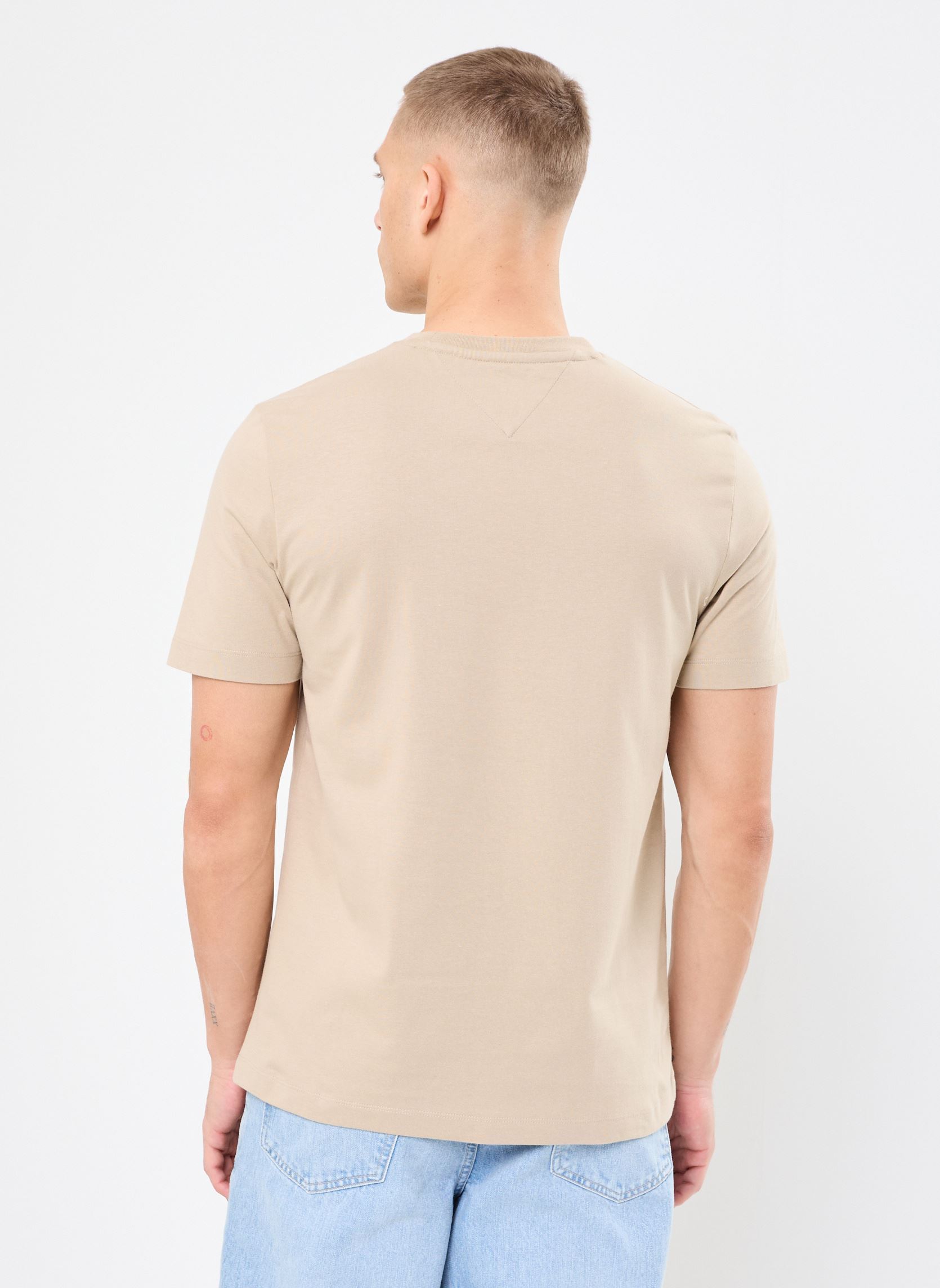 Kurzarm-T-Shirts Ess Seasonal Reg Fit MW0MW39995 herren beige Tommy Hilfiger Kurzarm-T-Shirts Ess Seasonal Reg Fit MW0MW39995 herren beige Sandalwood